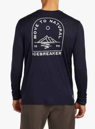 Pullover Icebreaker Merino 150 Tech Lite LS Tee Road To Cook - midnight navy