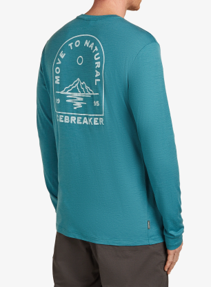 Pullover Icebreaker Merino 150 Tech Lite LS Tee Road To Cook - topaz