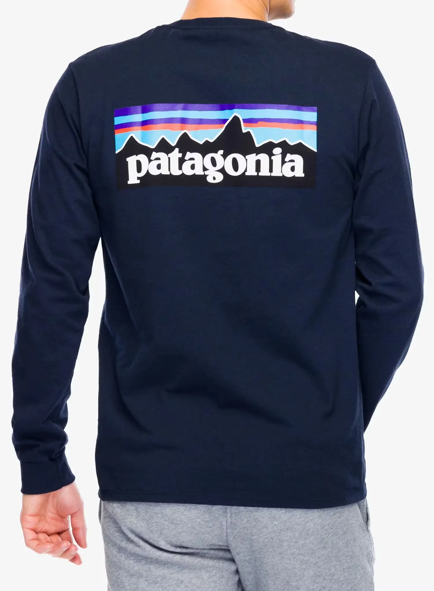 Pullover Patagonia L/S P-6 Logo Responsibili-Tee - new navy