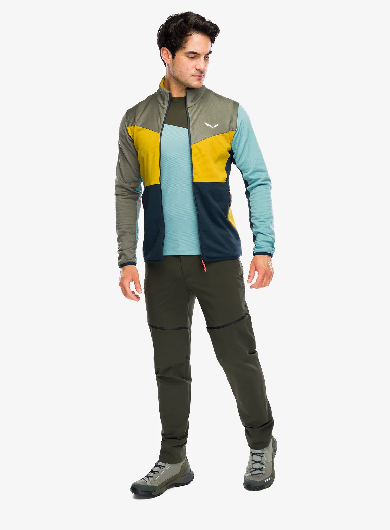 Pullover Salewa Puez Cammino PL Jacket - faded green/multi