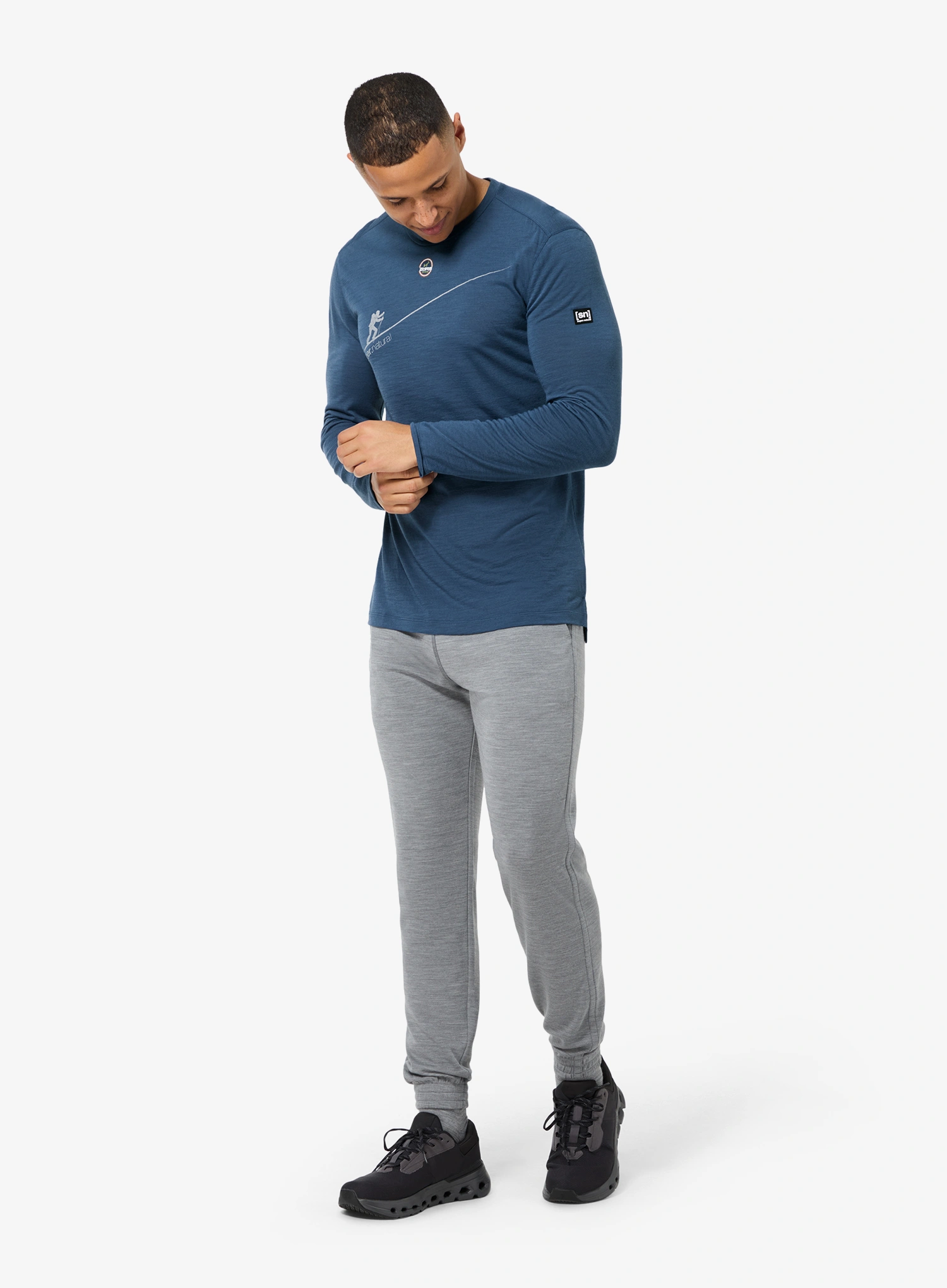 Pullover Super.natural HZSG Haute Route LS - ocean blue/various