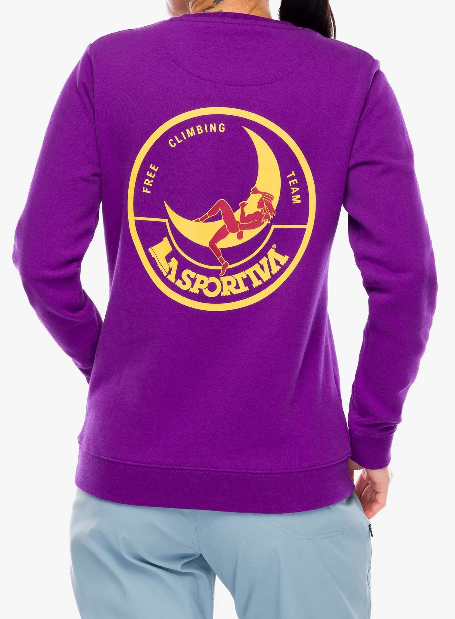 Pullover Damen La Sportiva Climbing on the Moon Sweatshirt - violet/yellow