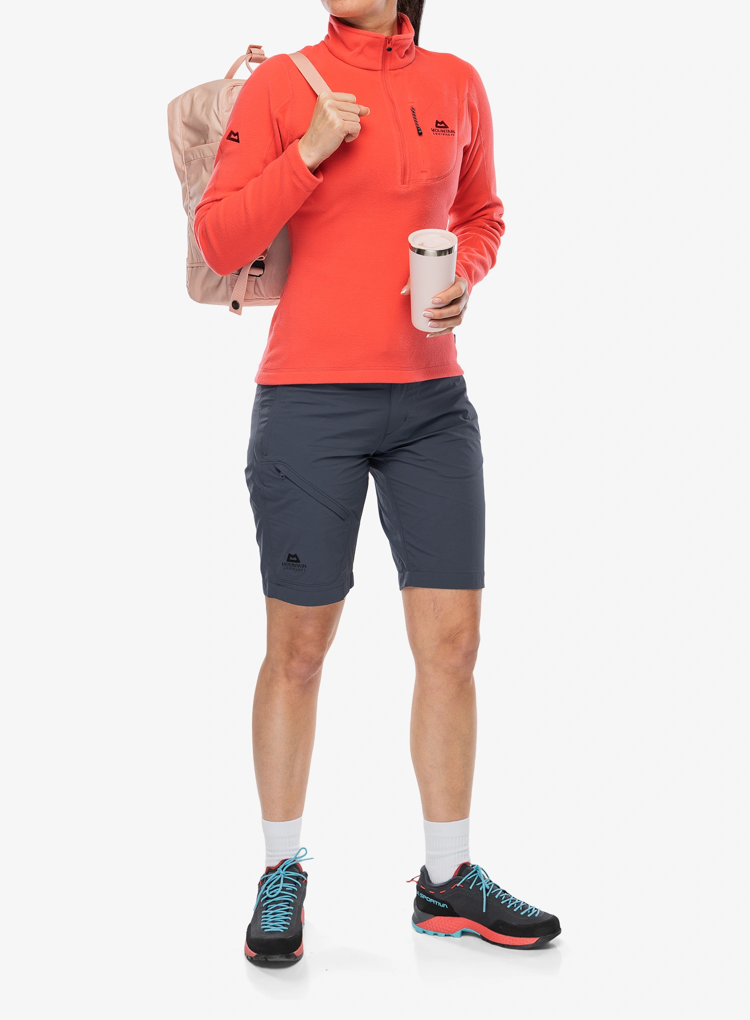 Pullover Damen Mountain Equipment Micro Zip-T - hibiscus
