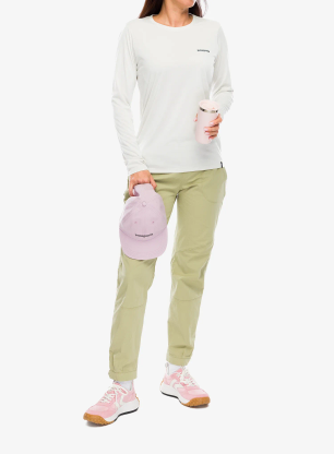 Pullover Damen Patagonia L/S Cap Cool Daily Shirt Boardshort Logo - dyno white