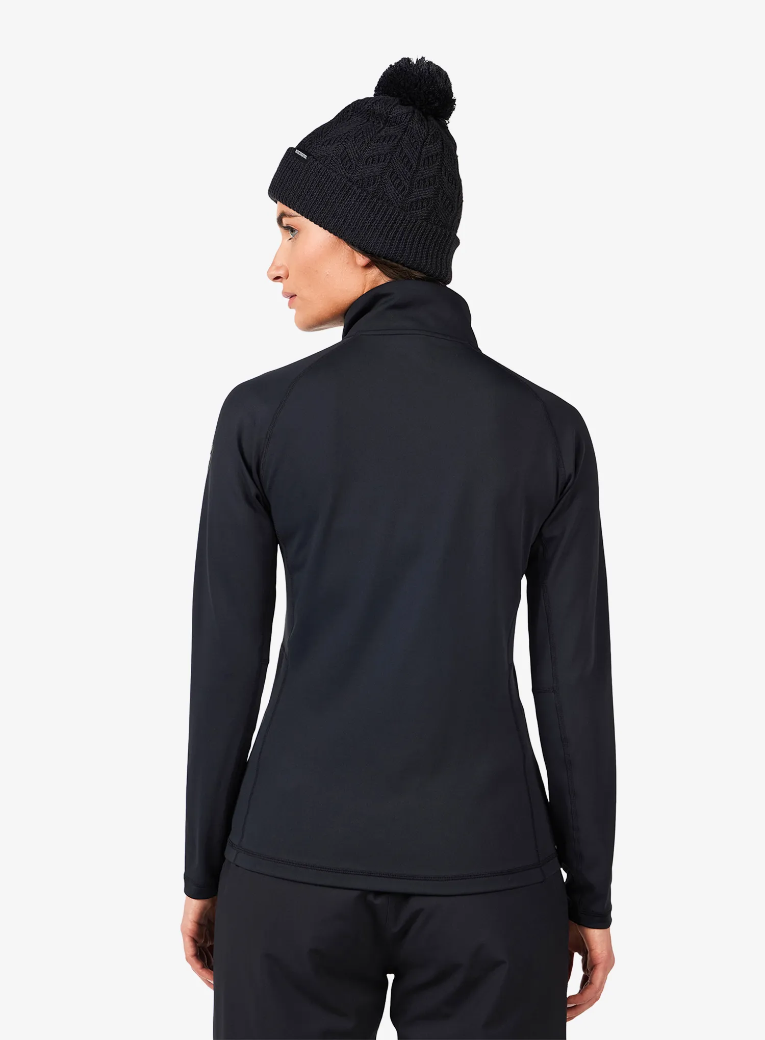 Pullover Damen Rossignol Mid Layer Stretch Half-Zip - black/black