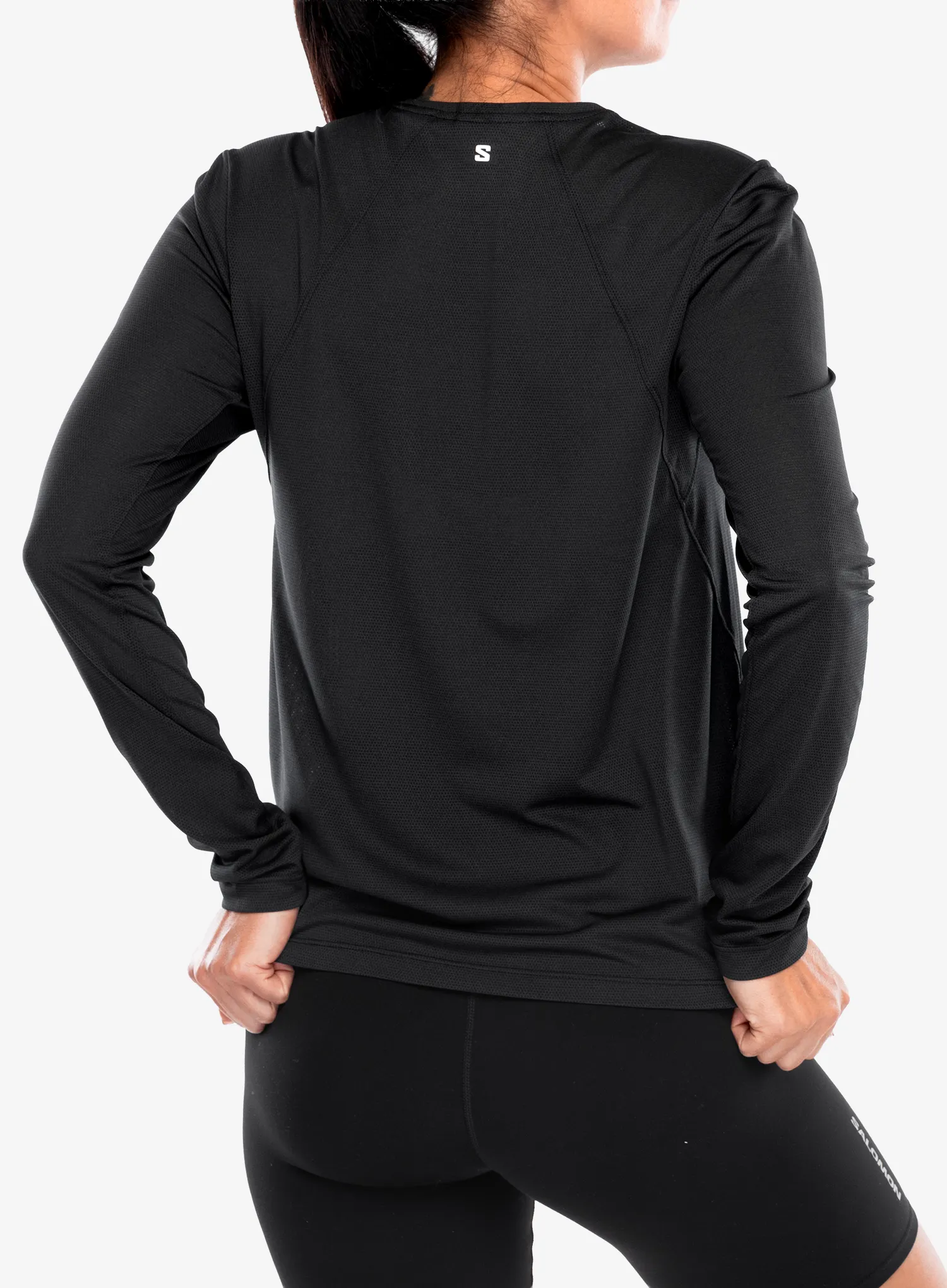 Pullover Damen Salomon Shkout Core LS Tee - deep black
