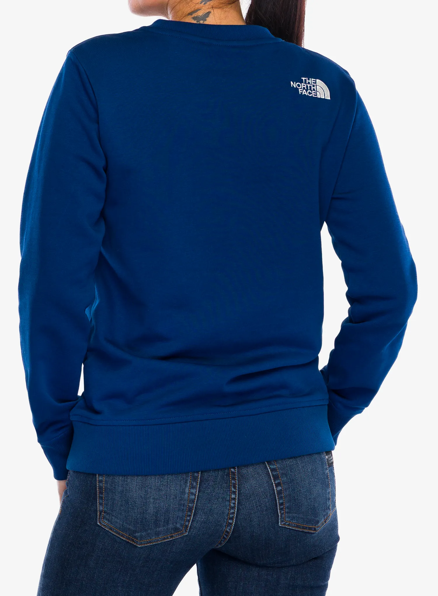 Pullover Damen The North Face Drew Peak Light Crew - estate blue/white dune