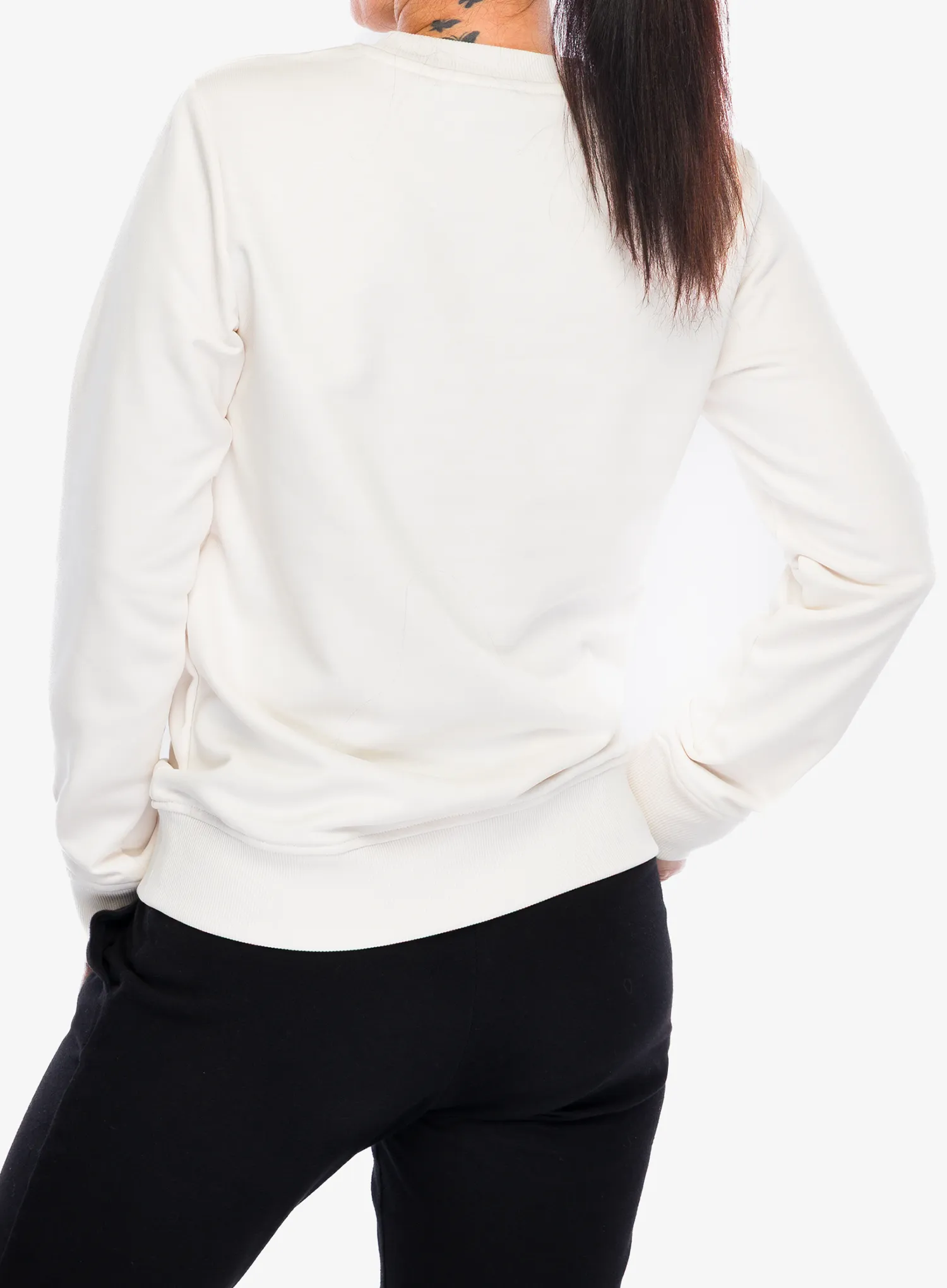 Pullover Damen The North Face Drew Peak Light Crew - white dune/metal pink