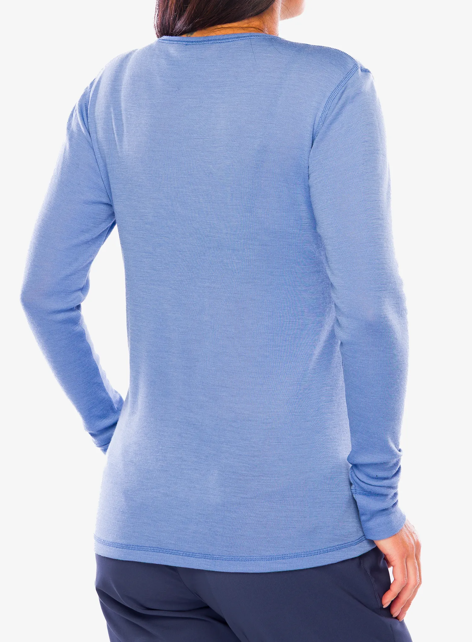 Pullover Damen Dovre 100% Merino Wool LS - blue