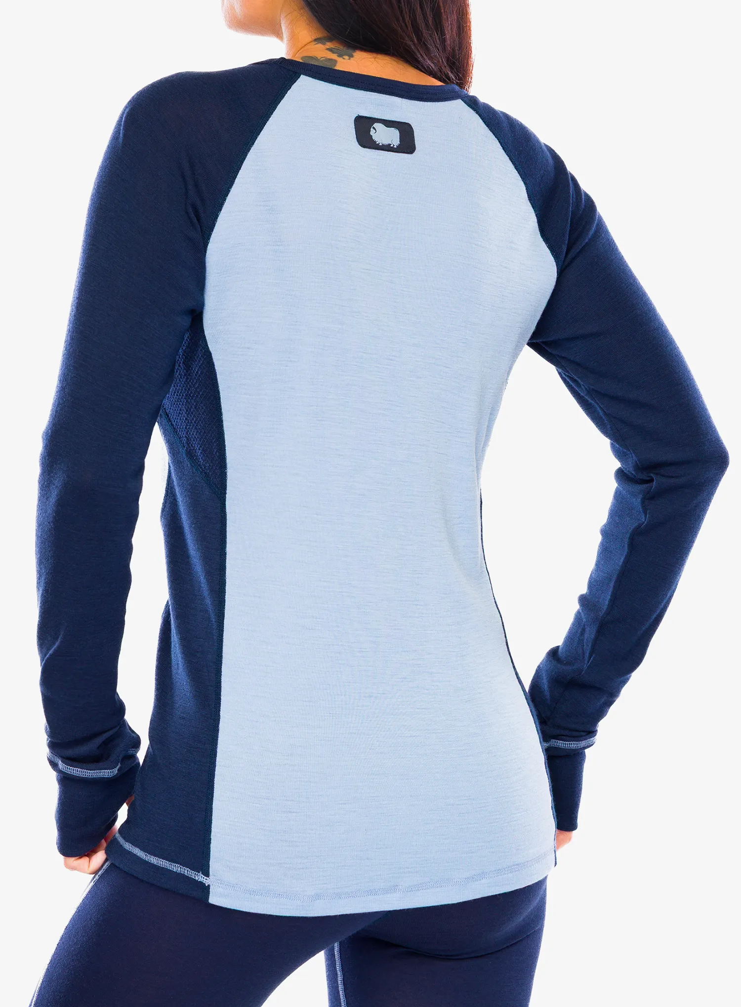 Pullover Damen Dovre 100% Merino Wool LS - navy
