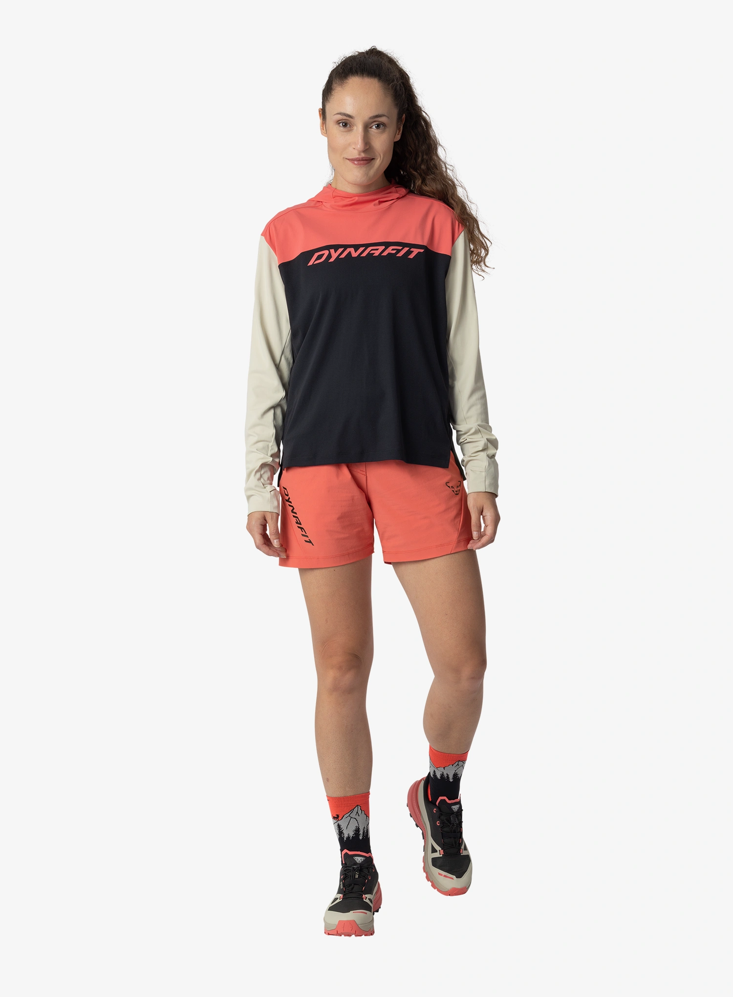 Pullover Damen Dynafit Traverse Sun Hoody - black out/cabana