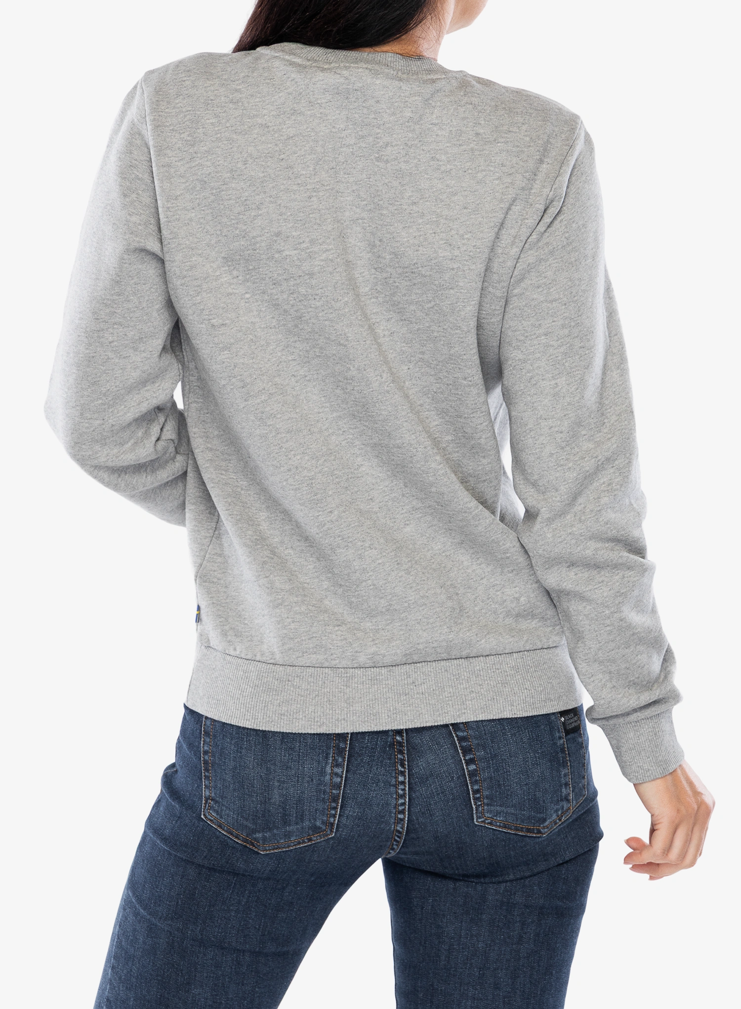 Pullover Damen Fjallraven Logo Sweater - grey melange