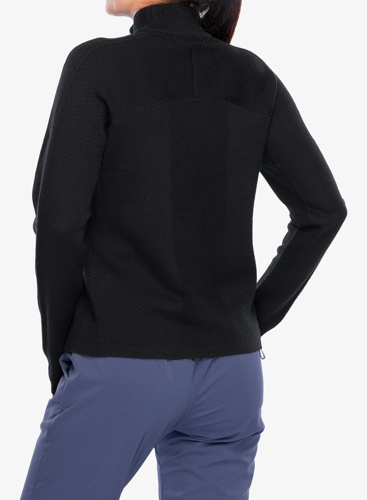 Pullover Damen Icebreaker Anniversary Original LS Half Zip - black