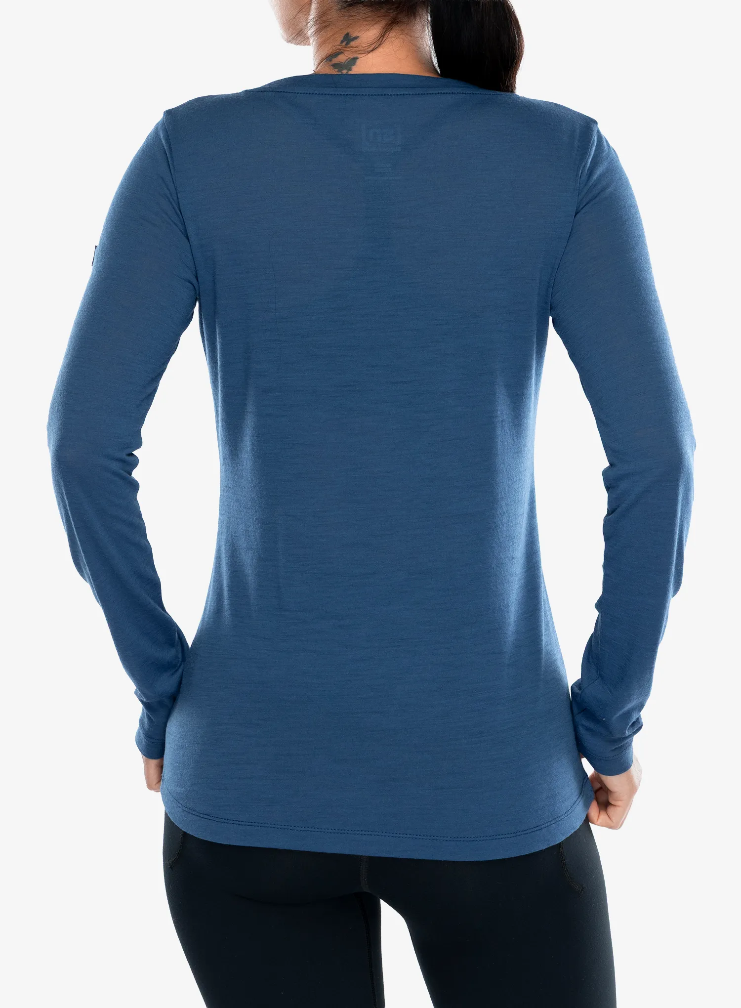 Pullover Damen Super.natural Jumping Jacky LS - ocean blue/feather grey