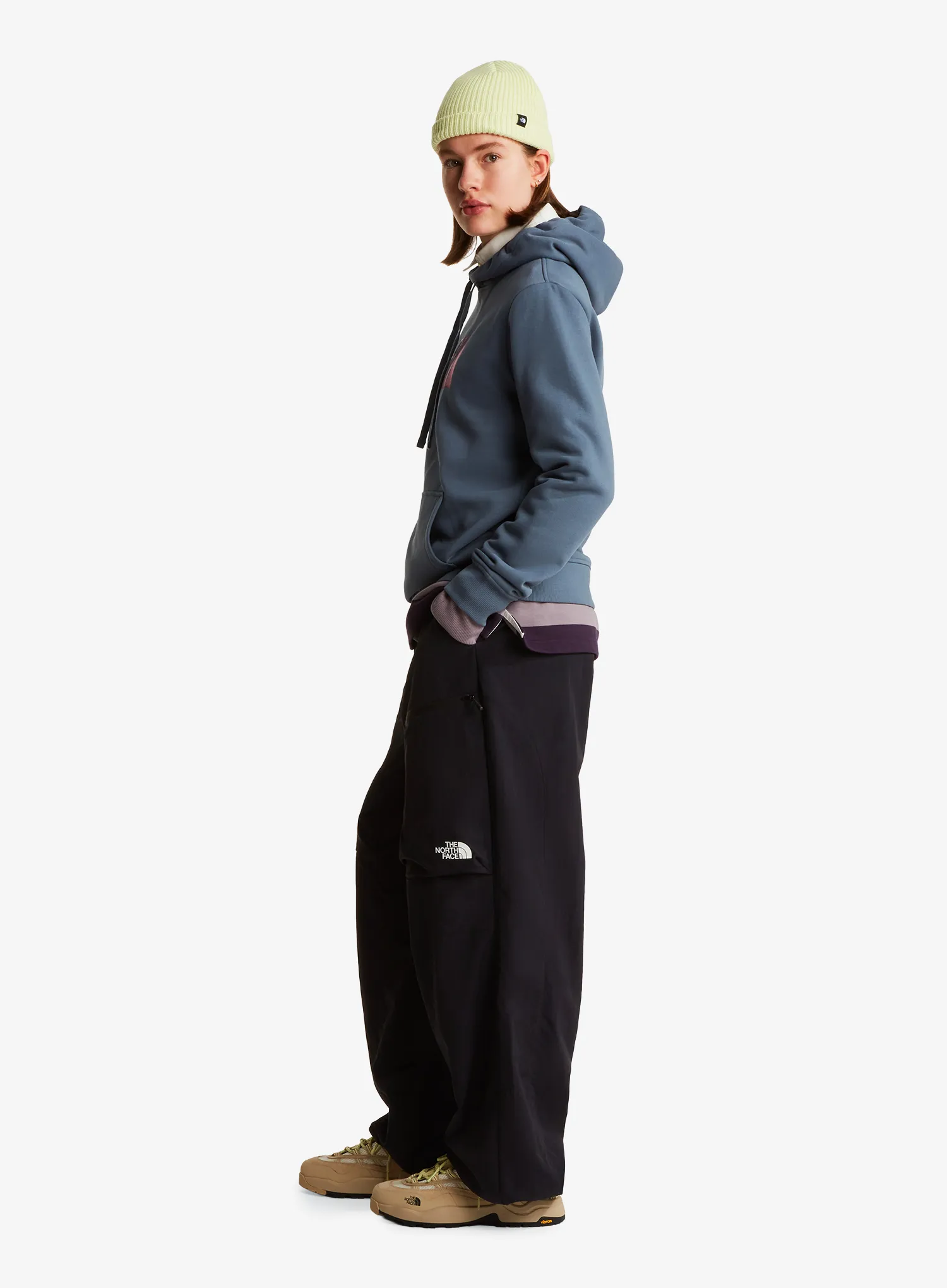 Pullover Damen The North Face Drew Peak Pullover Hoodie - granite grey/purple