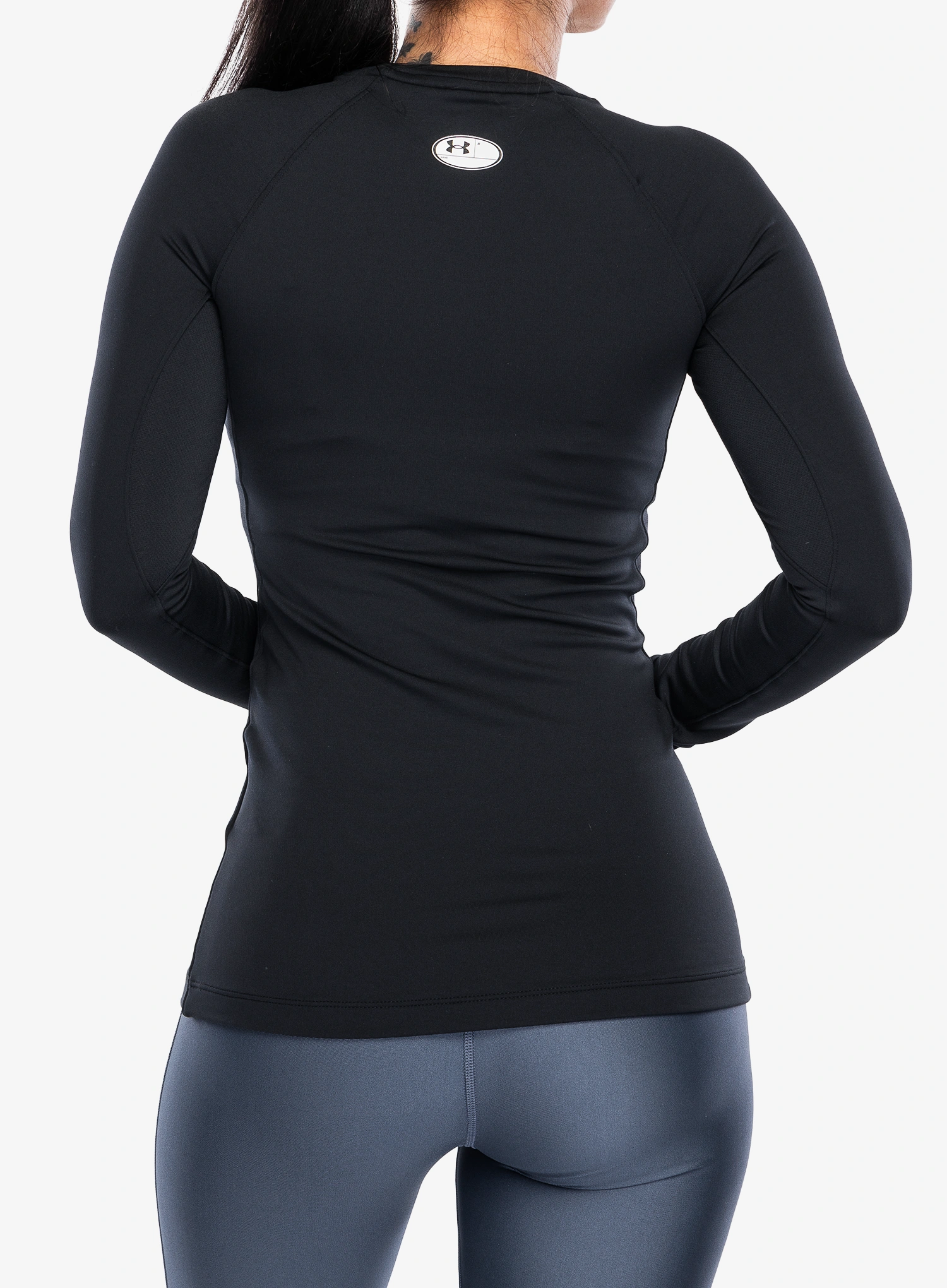 Pullover Damen Under Armour ColdGear Authentics Crew - black/white