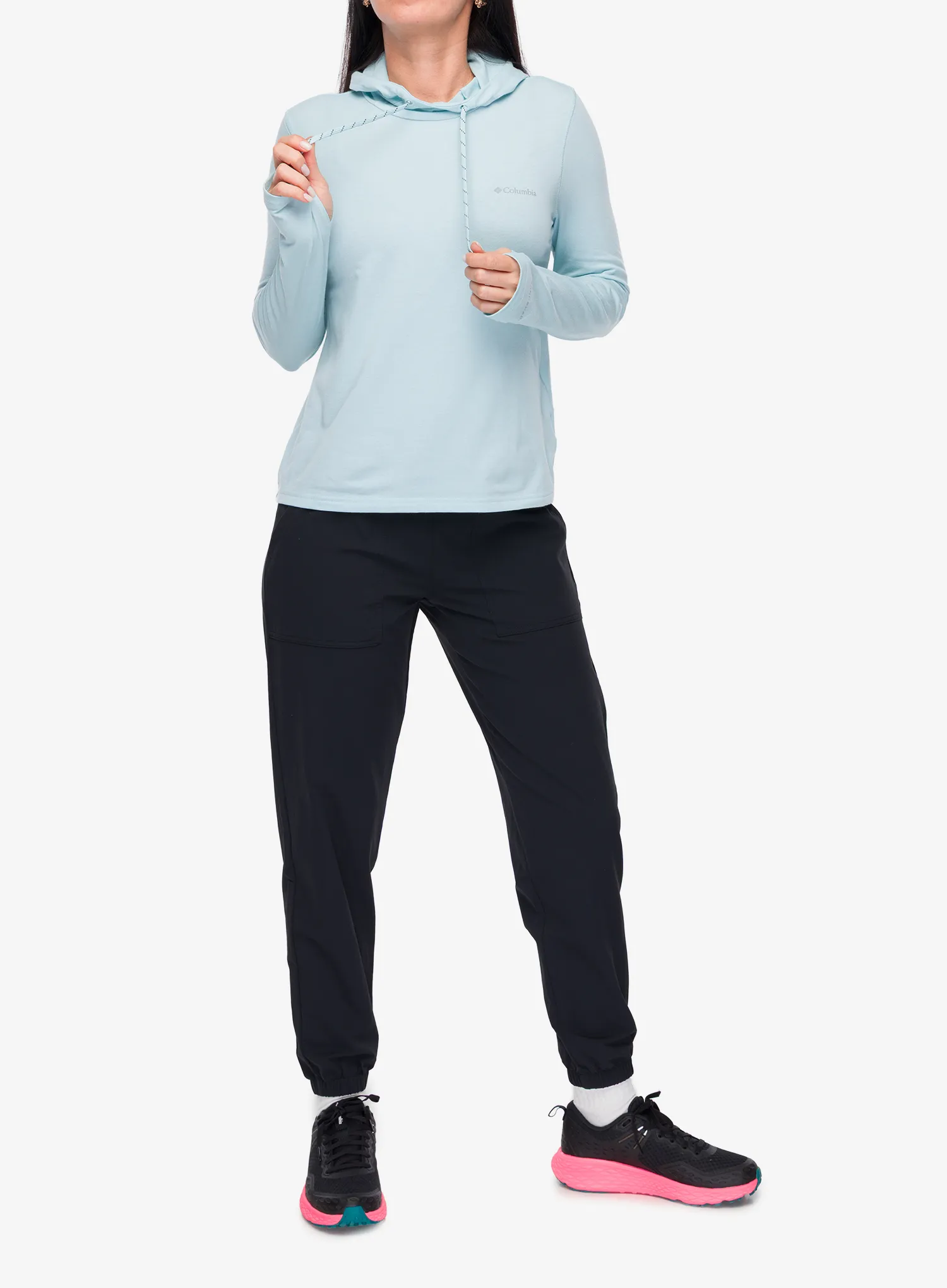 Hoodie Damen Columbia EU Sun Trek LS Hoodie - marine light