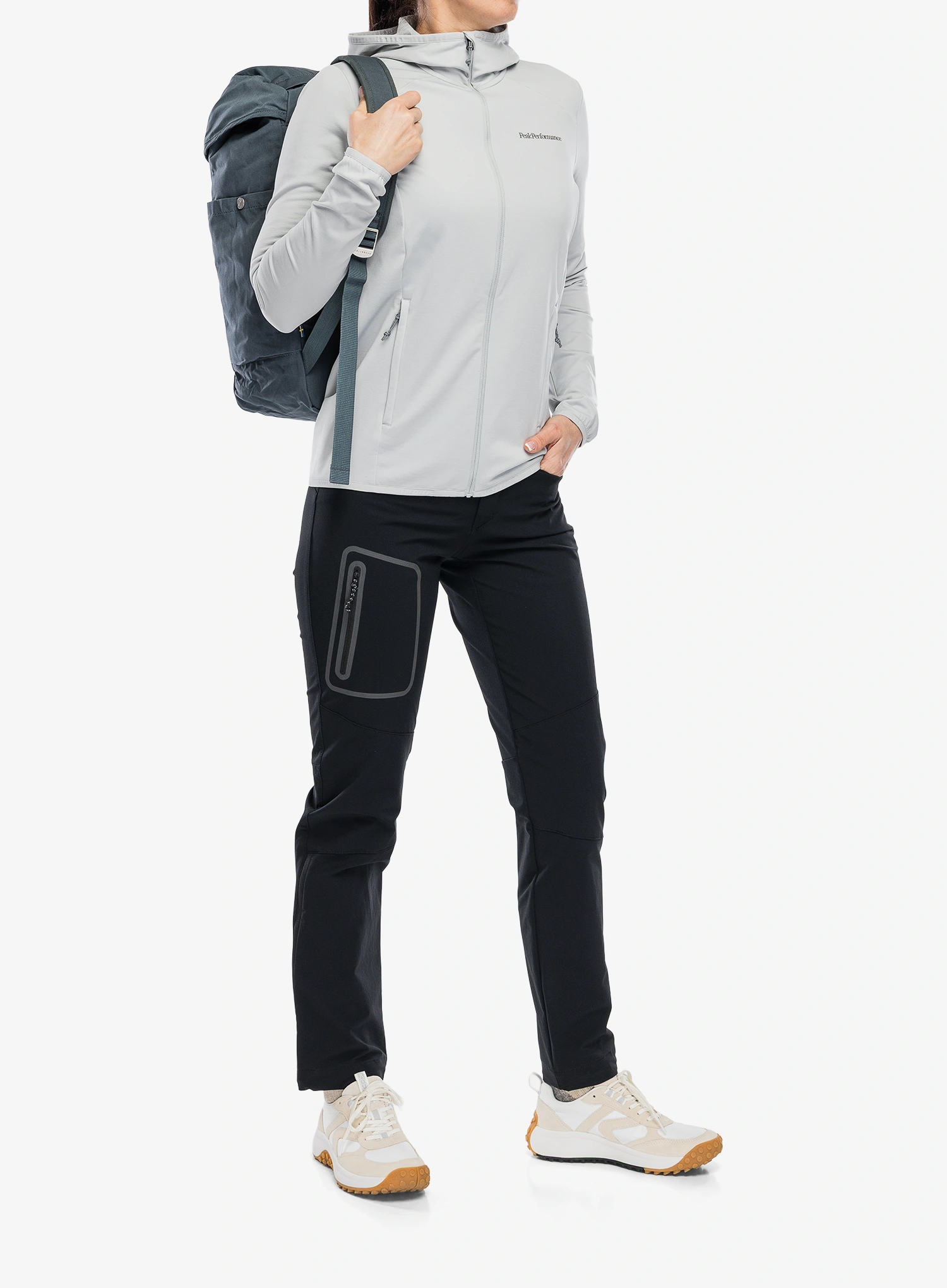 Hoodie Damen Peak Performance Light Zip Hood - summit smoke