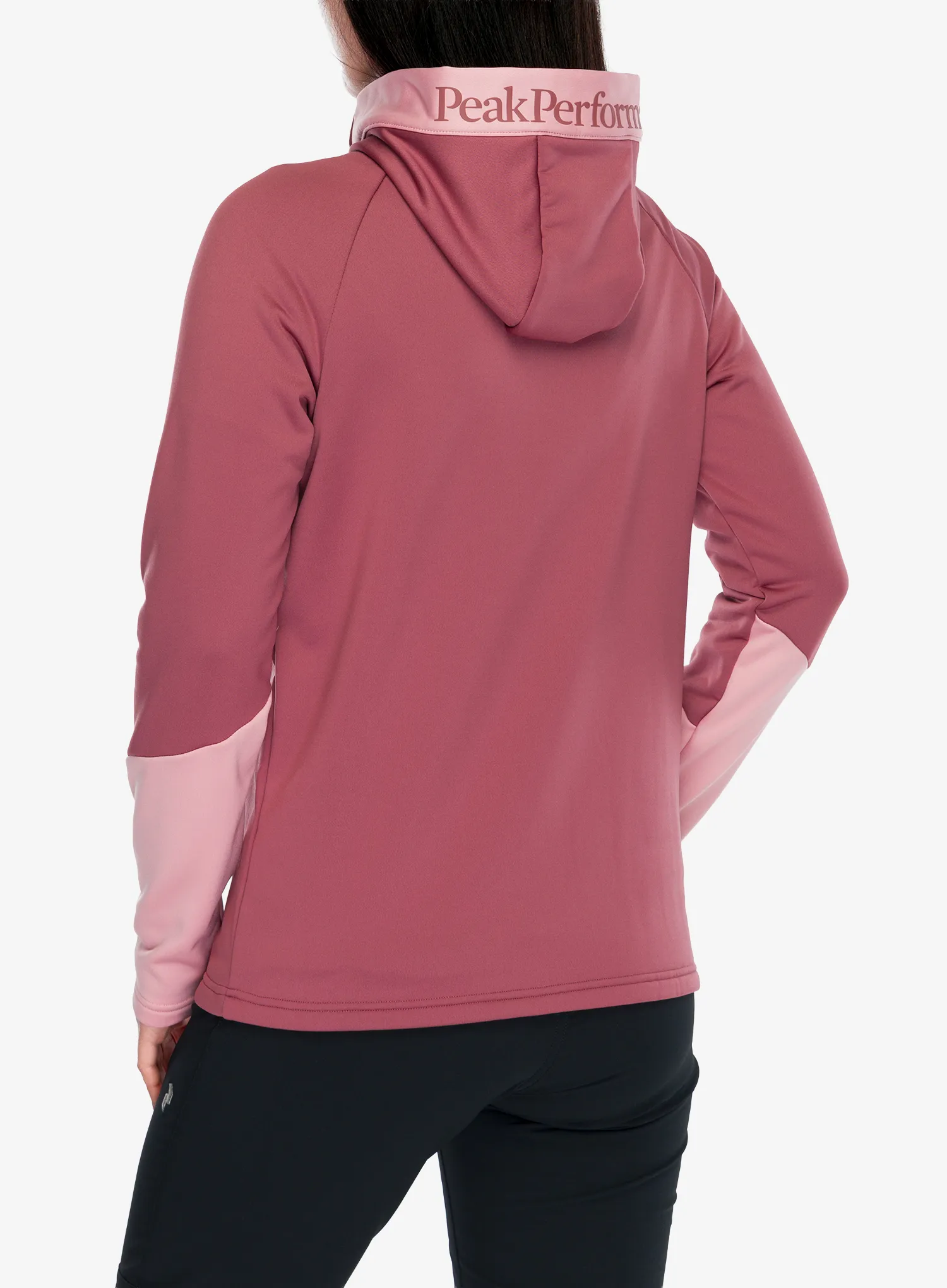 Hoodie Damen Peak Performance Rider Essentials Zip Hood - wild rouge/warm blu