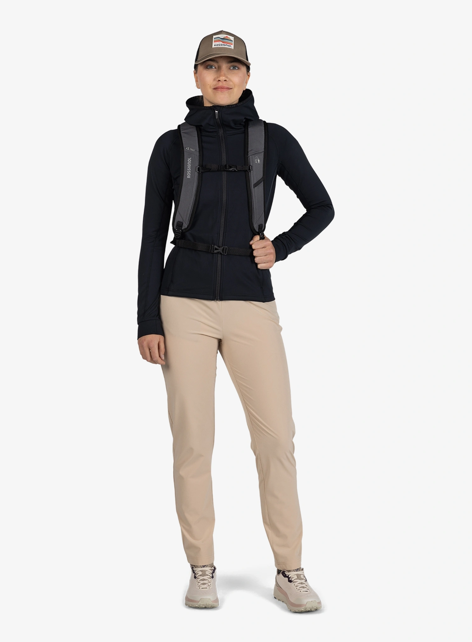 Hoodie Damen Rossignol Mid Layer Thin Full-Zip - black