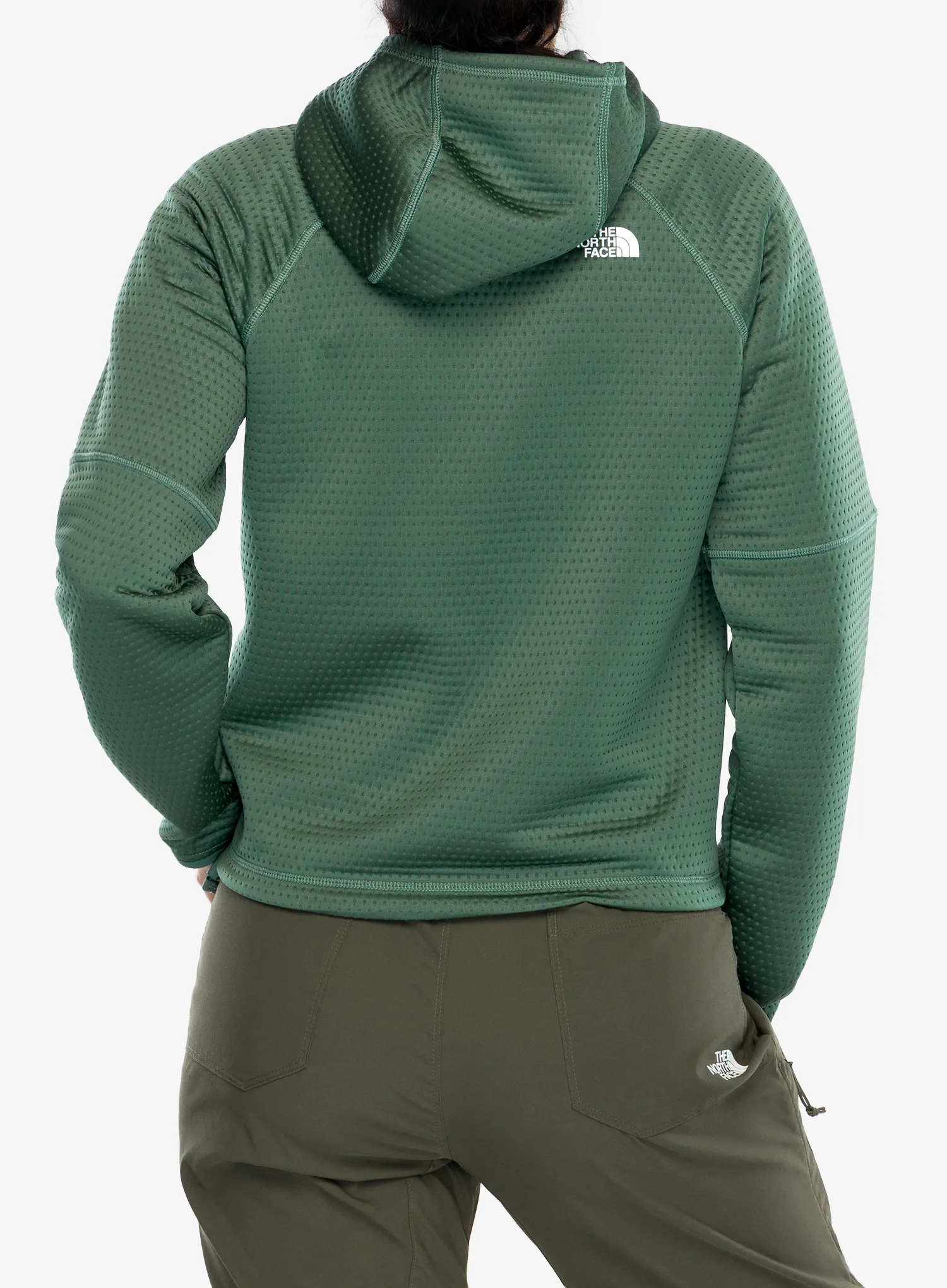 Hoodie Damen The North Face Dotknit Thermal FZ Hoodie - duck green