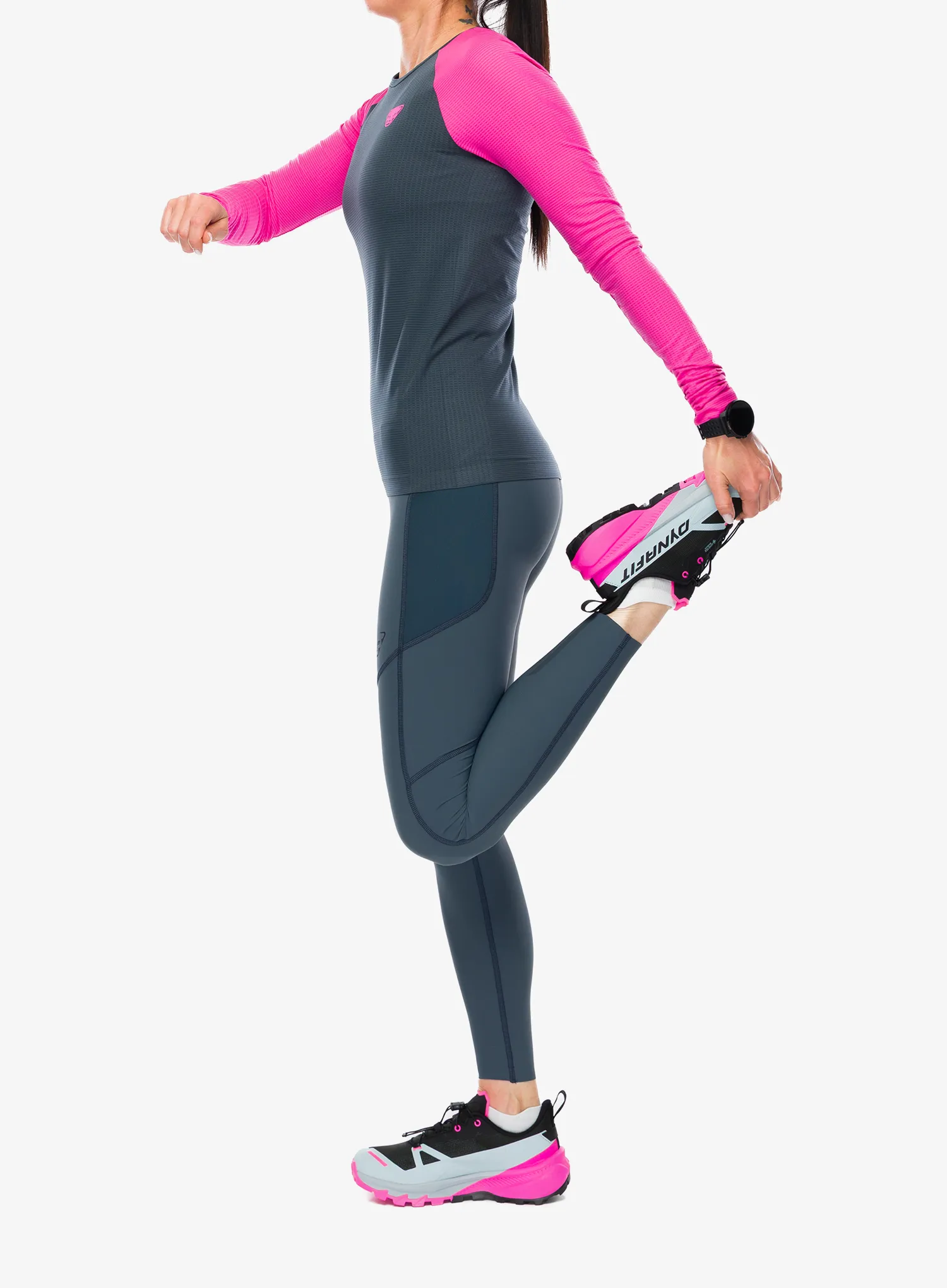 Laufshirt langarm Damen Dynafit Ultra S-Tech L/S Tee - pink glo