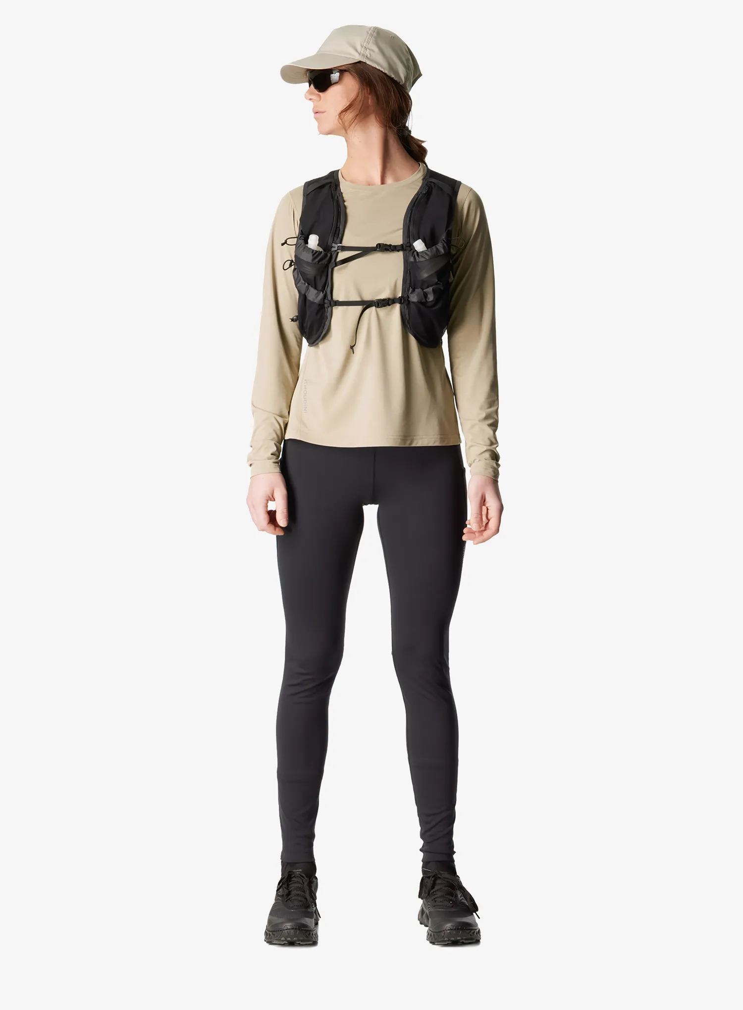 Laufshirt langarm Damen Houdini Pace Air LS Tee - powder green