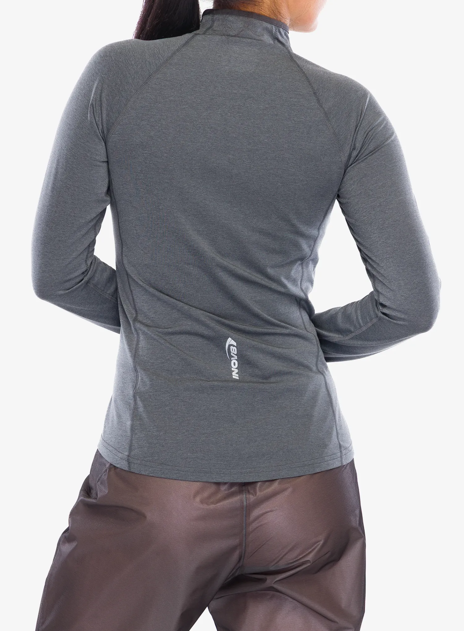Laufshirt langarm Damen Inov-8 Active HZ Midlayer - grey