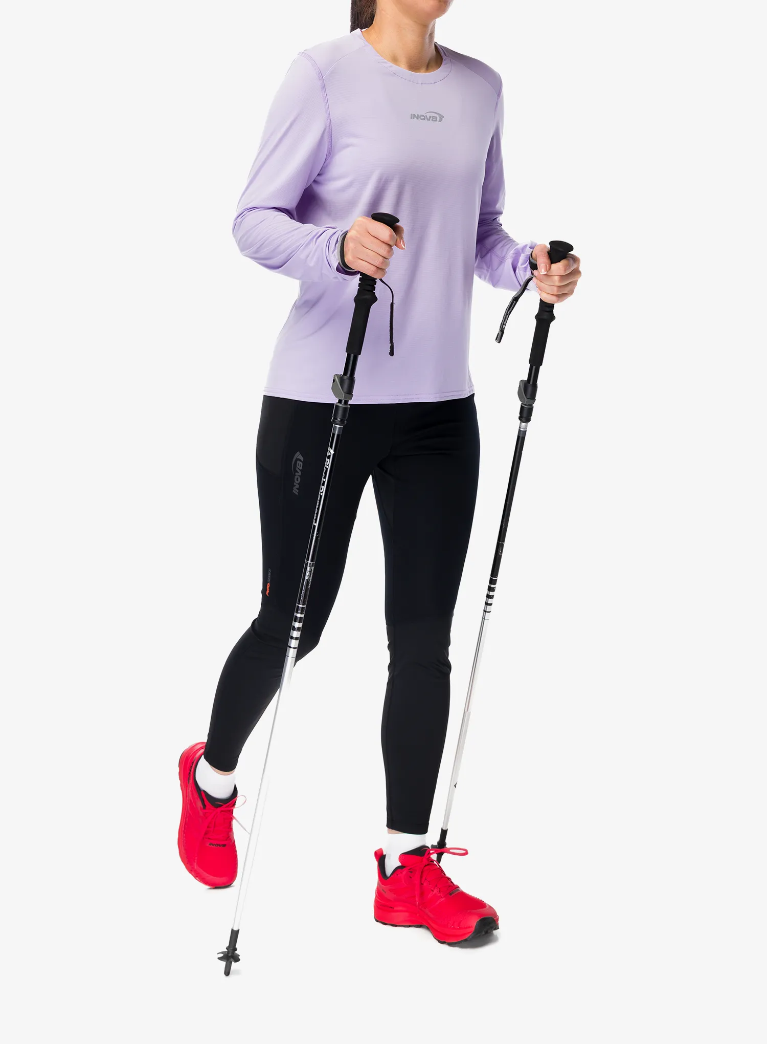 Laufshirt langarm Damen Inov-8 Airlite Long Sleeve T-Shirt - purple