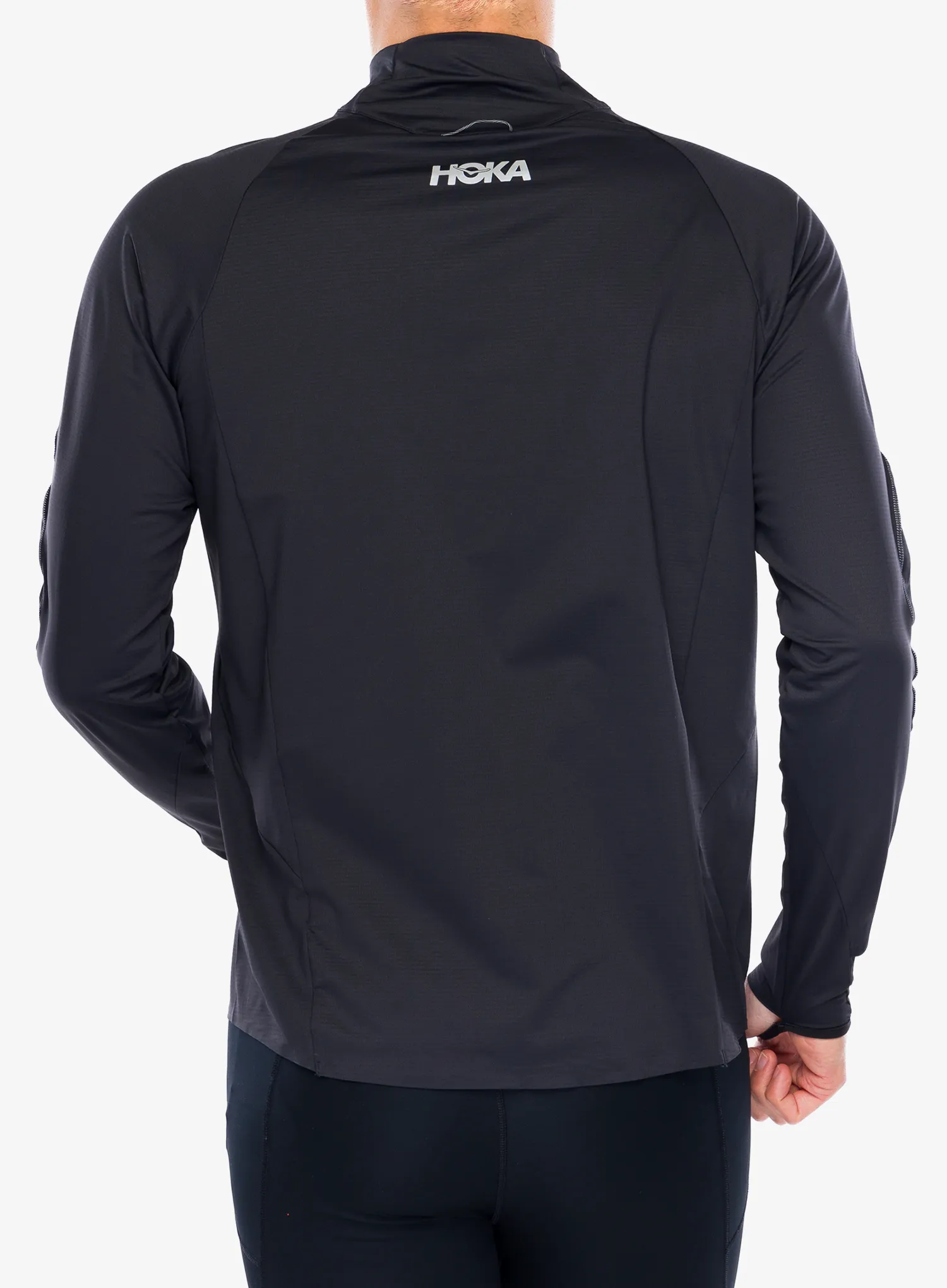 Laufshirt Herren Langarm Hoka GlideTech Quarter Zip - black