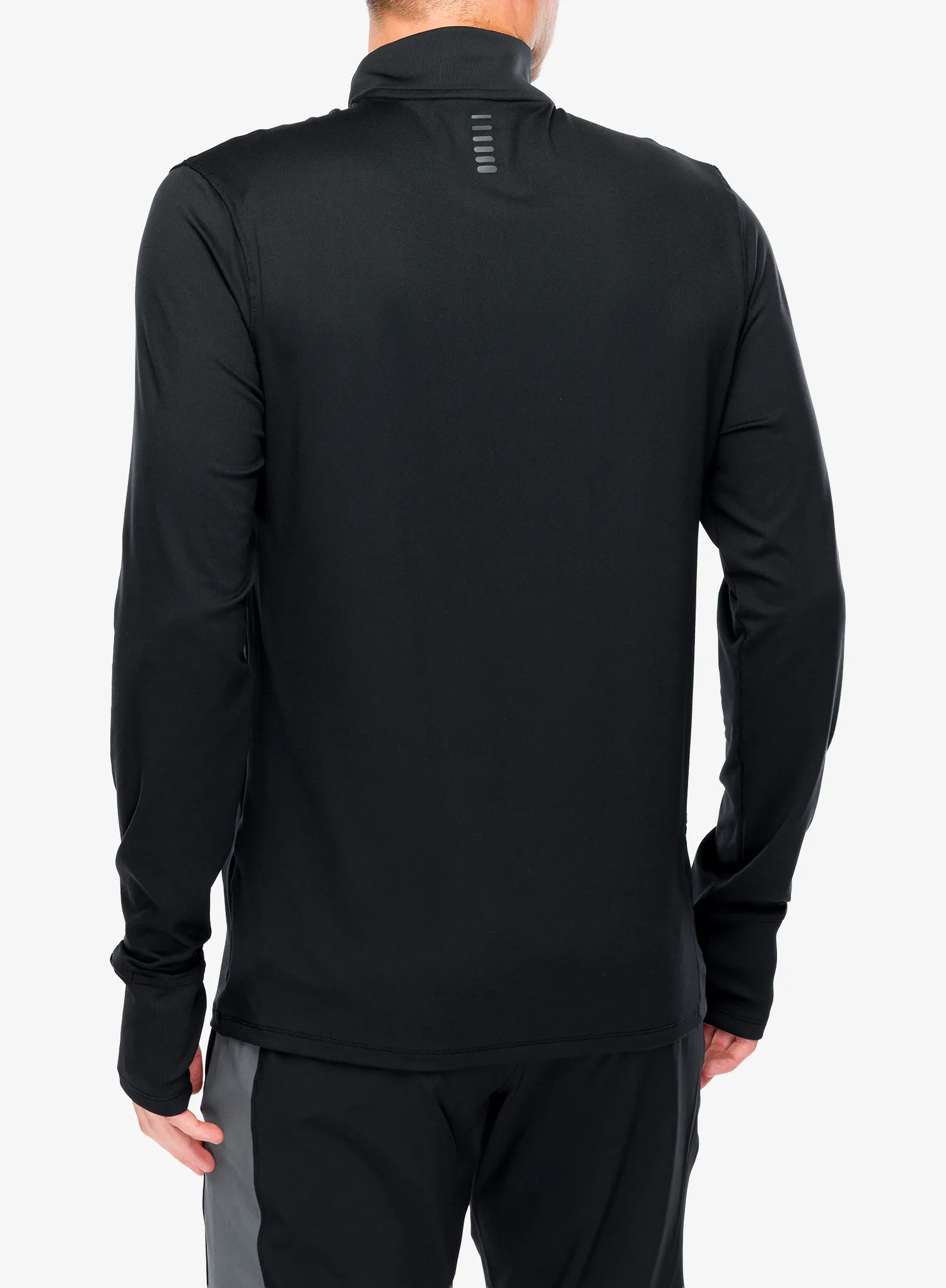 Laufshirt Herren Langarm Under Armour Launch Pro 1/4 Zip - black/black/reflective