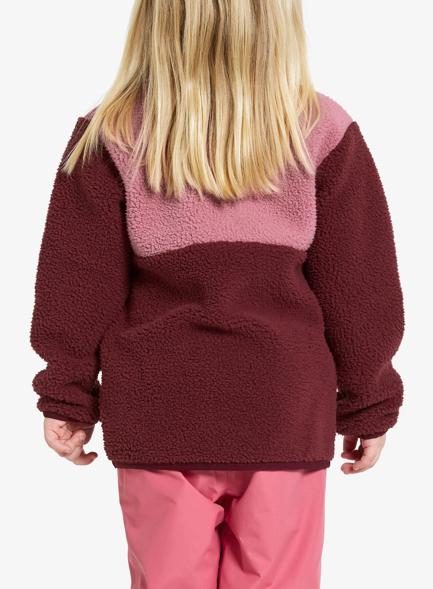 Longsleeve Kinder Didriksons Gosig Halfzip - anemon red