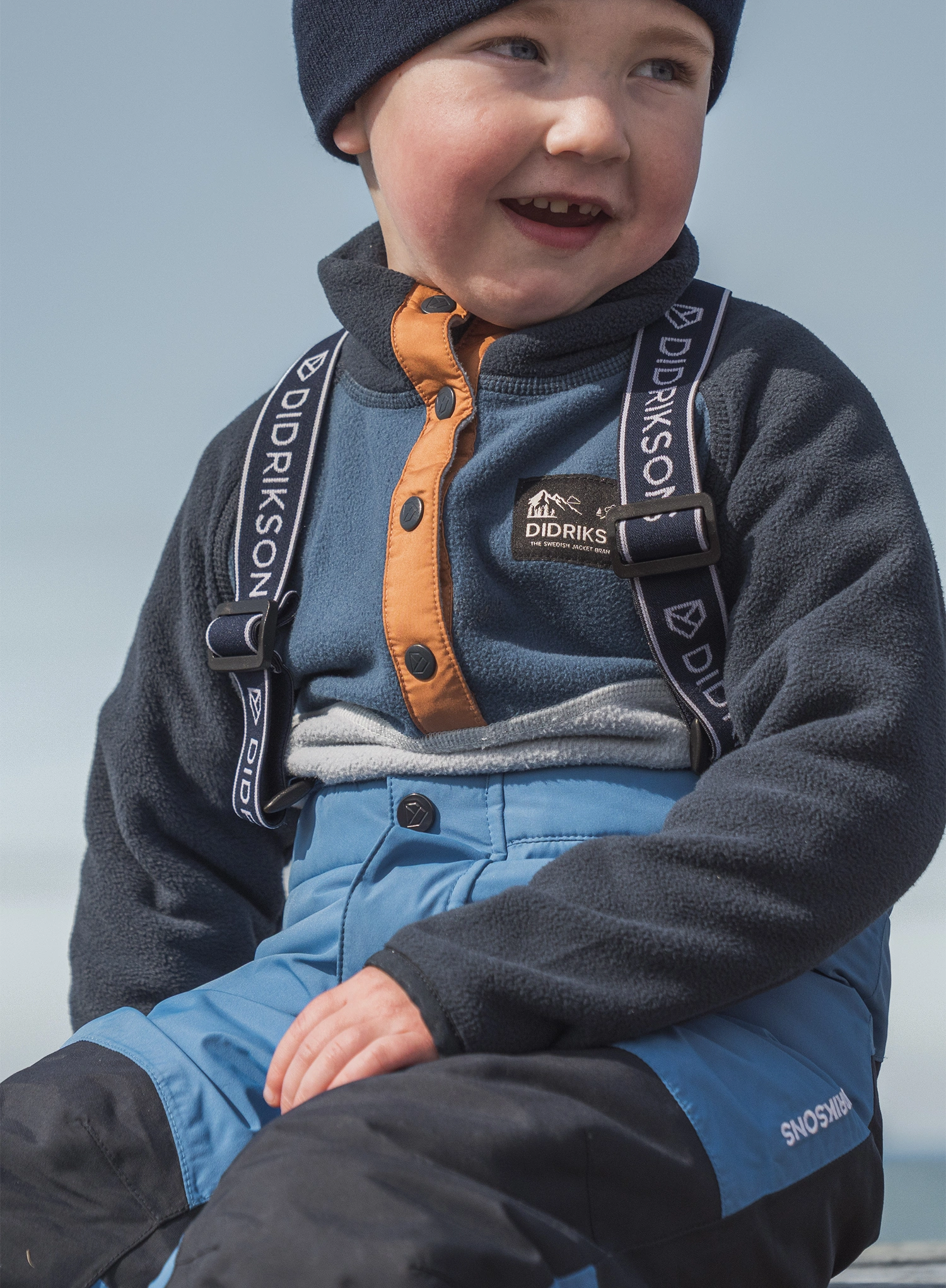 Longsleeve Kinder Didriksons Monte Half Button 4 - cloud blue