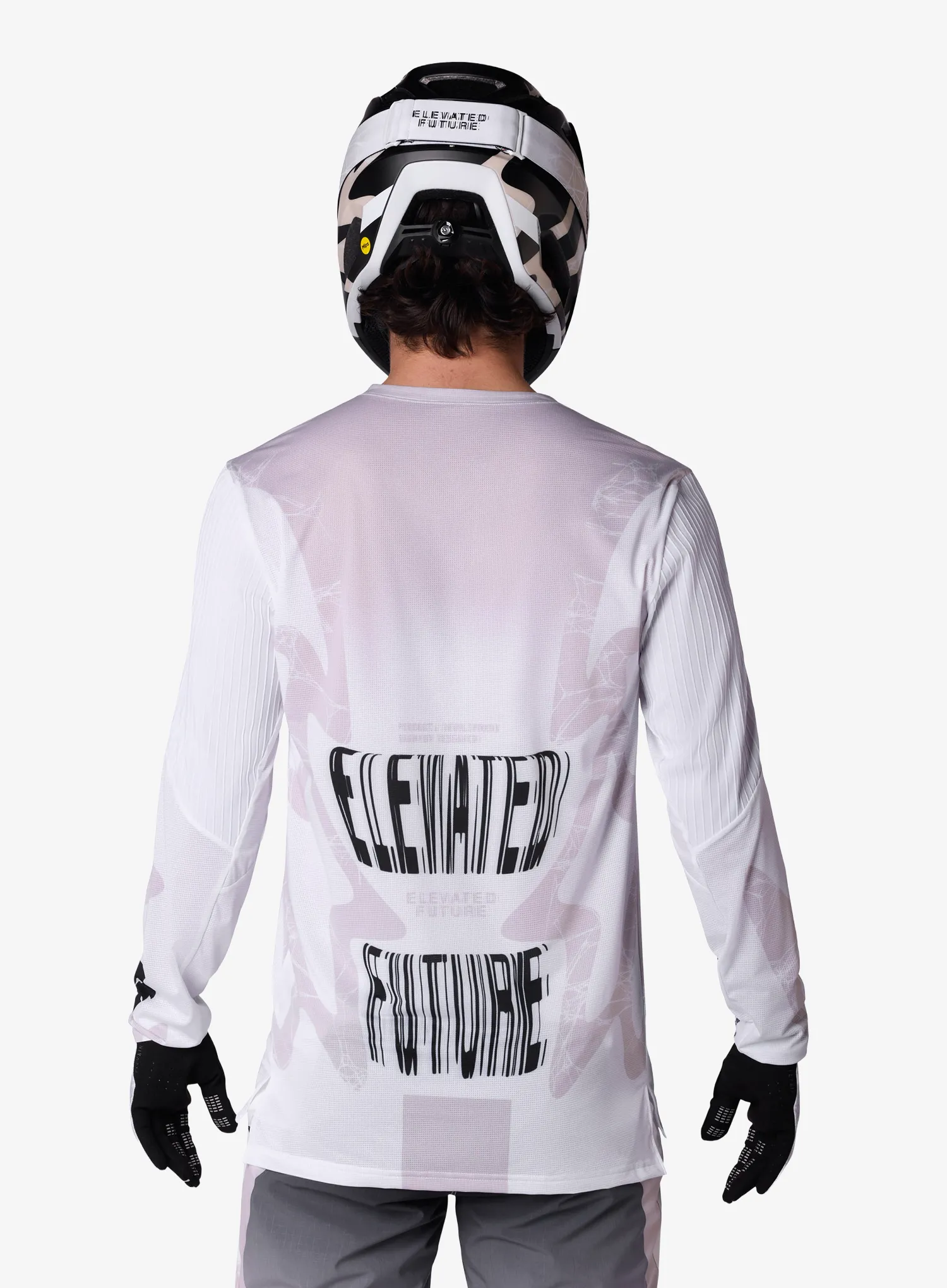 Enduro Trikot Fox Flexair LS Jersey Diffuse SE - white
