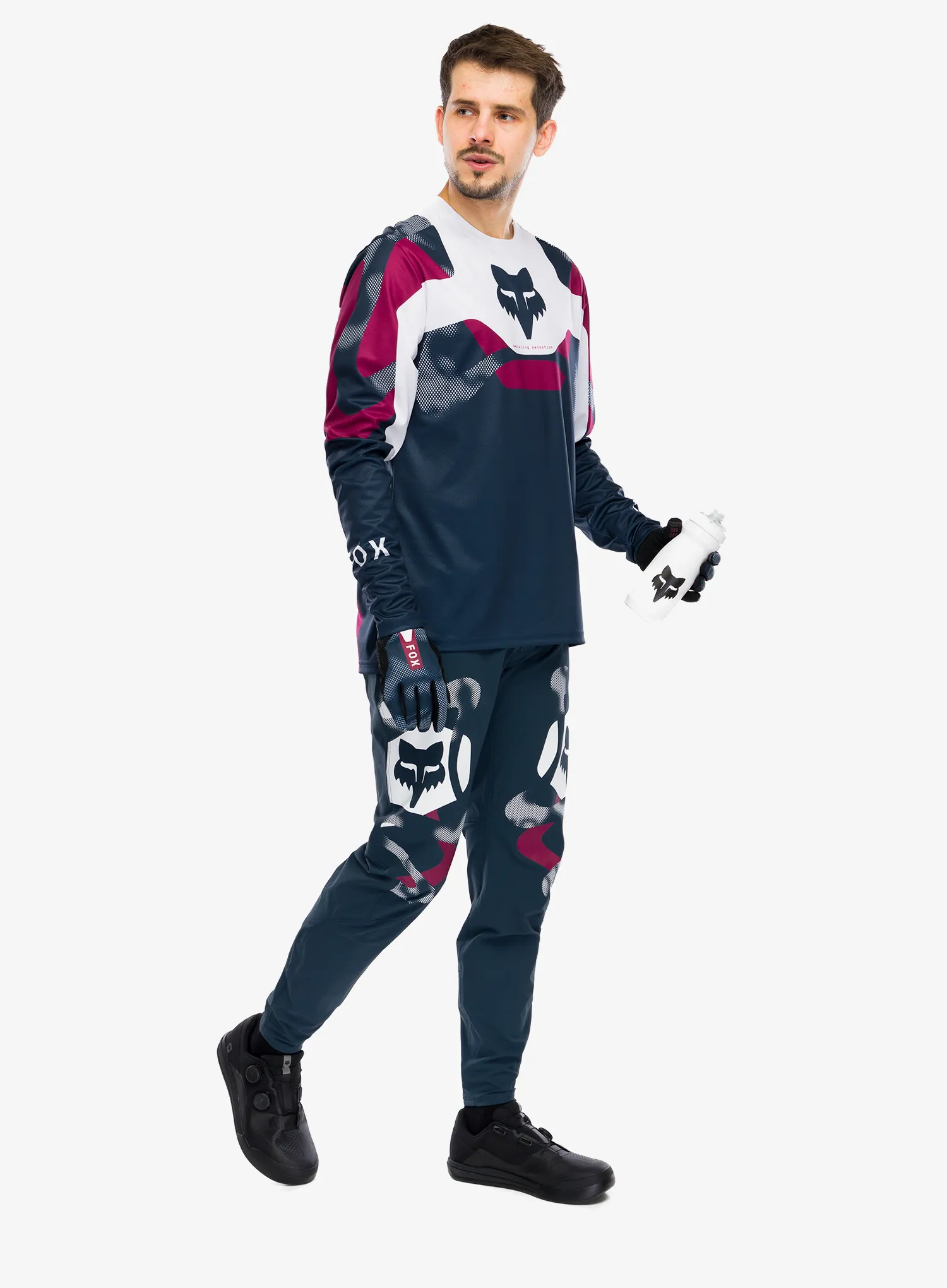 Enduro Trikot Fox Ranger LS Jersey Tactile - white