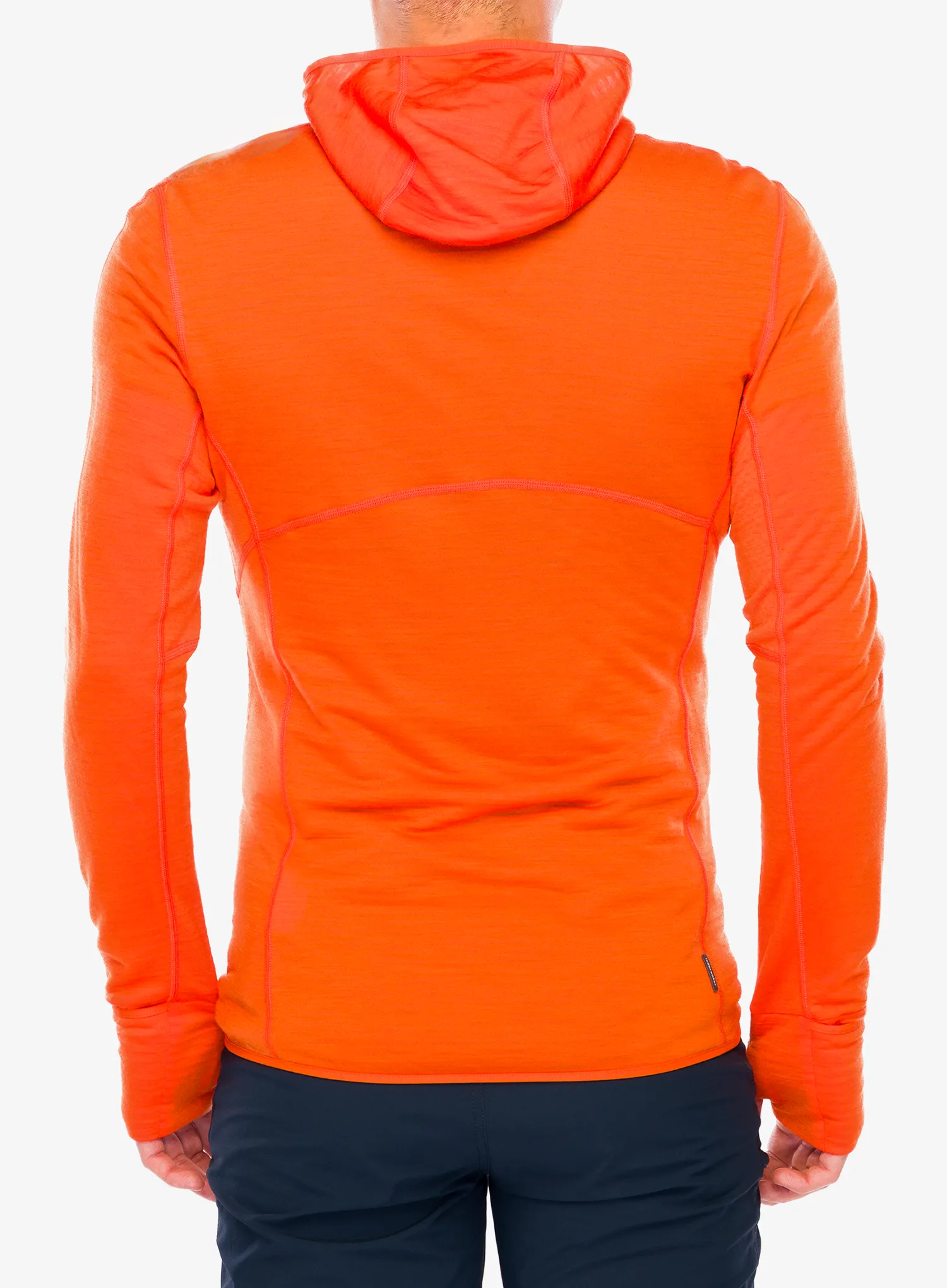 Pullover Icebreaker Merino 200 Realfleece Descender LS Zip Hoodie - blaze