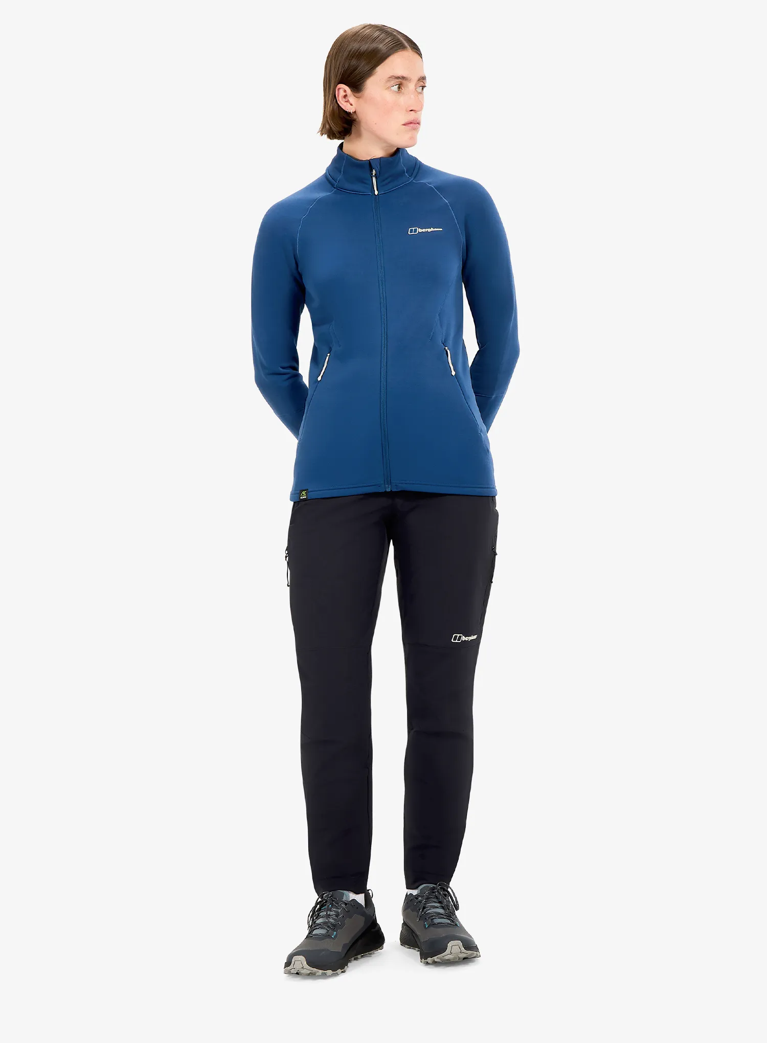 Fleecepullover Damen Berghaus Kinetic Powerstretch Jkt Af - hale navy