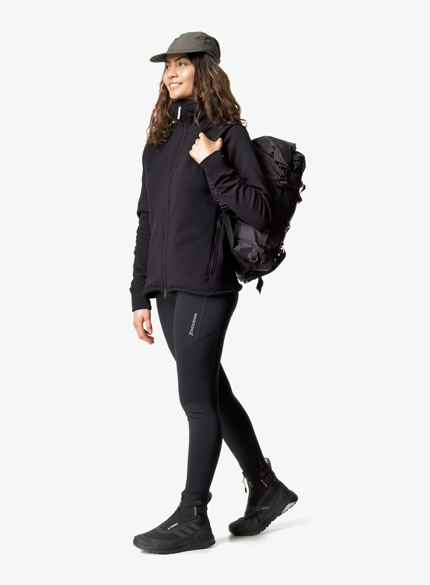 Fleecepullover Damen Houdini Power Houdi - true black