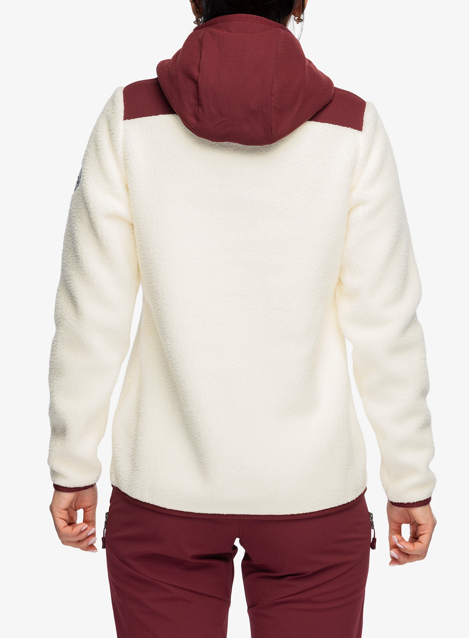 Fleecepullover Damen La Sportiva Guidance Sherpa Hoody - chalk/redwood