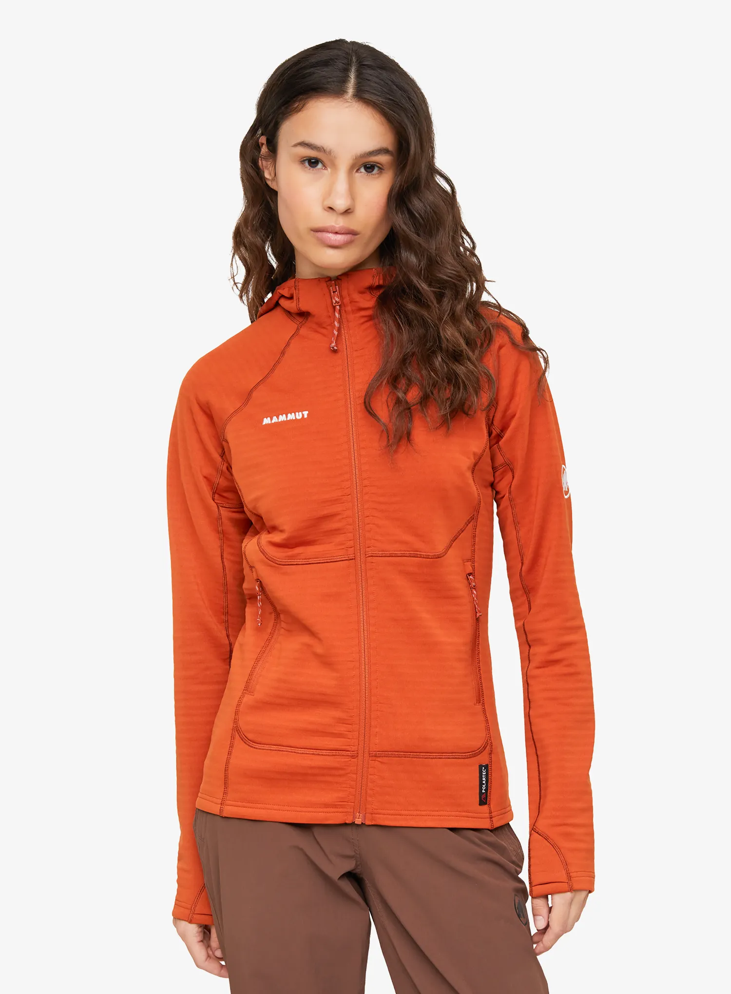 Fleecepullover Damen Mammut Taiss ML Hooded Jacket - autumn larice