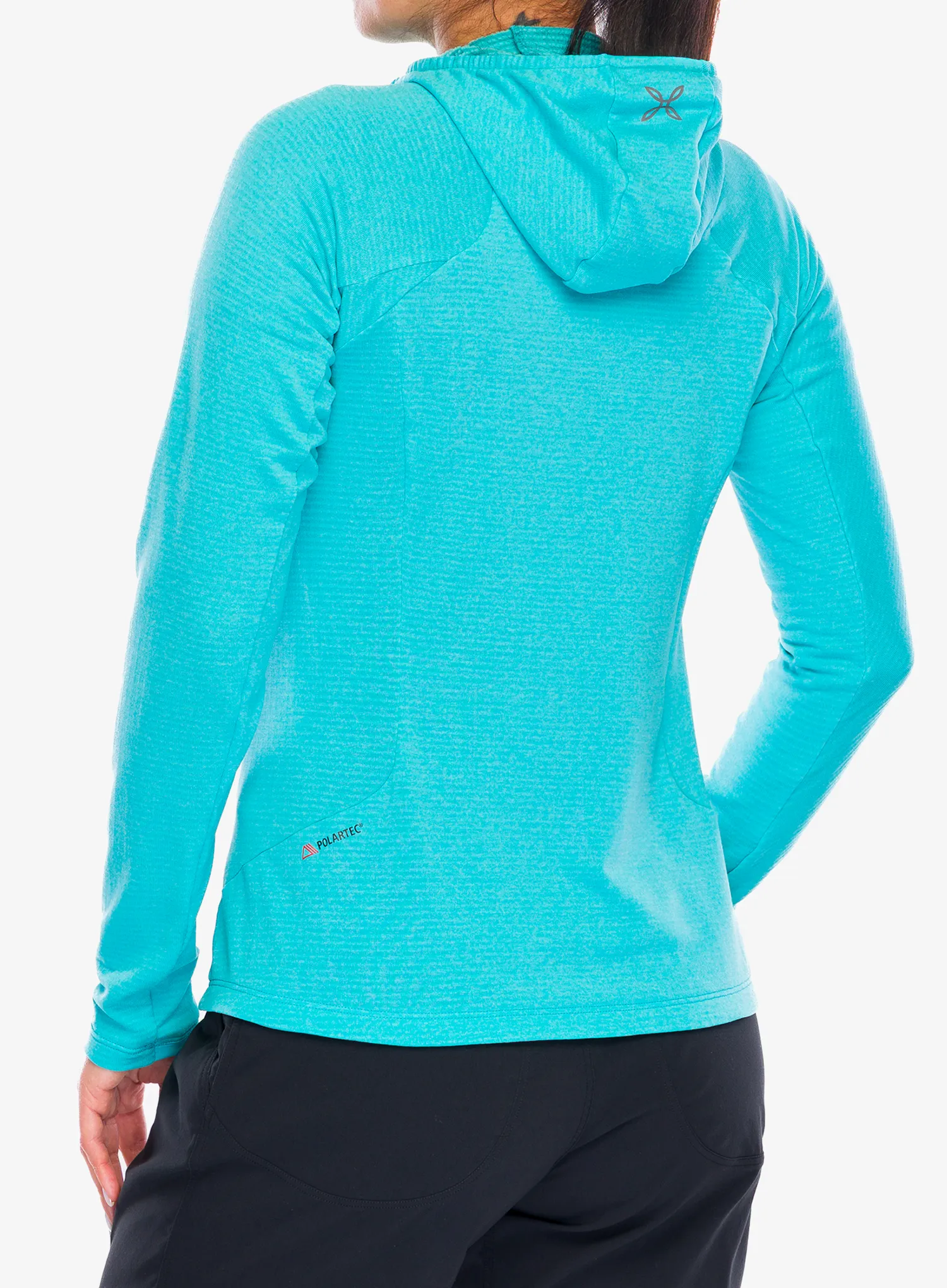 Fleecepullover Damen Montura Vertigo Power Grid Hooded Jacket - turquoise