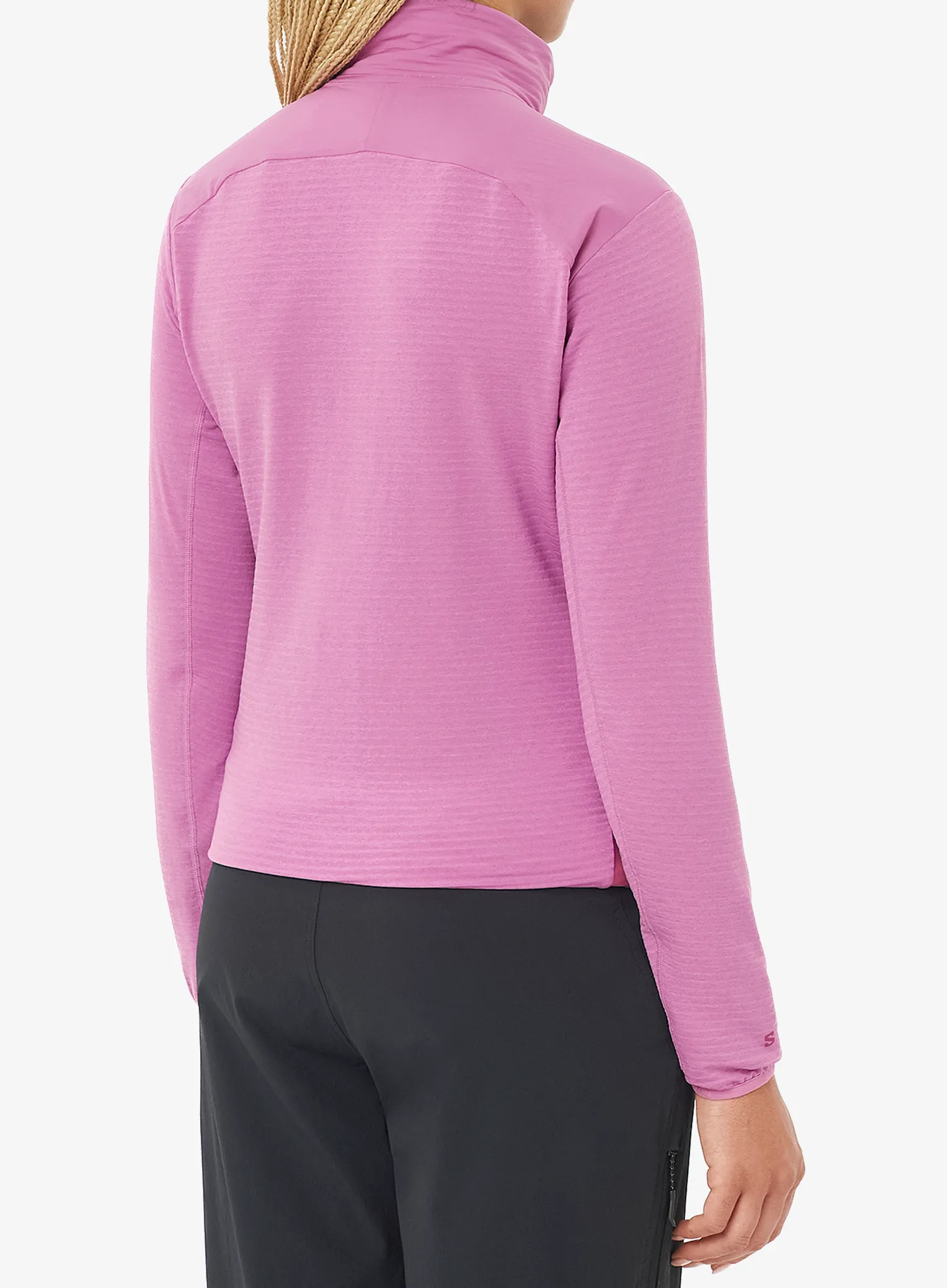 Fleecepullover Damen Salomon Essential Lightwarm Hybrid - iris orchid