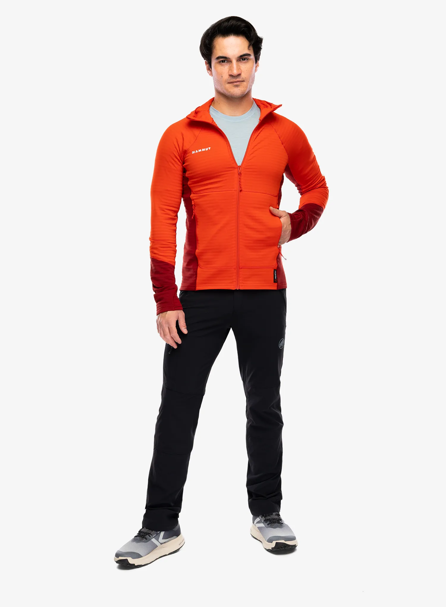 Fleecepullover Mammut Taiss ML Hooded Jacket - red/dark red