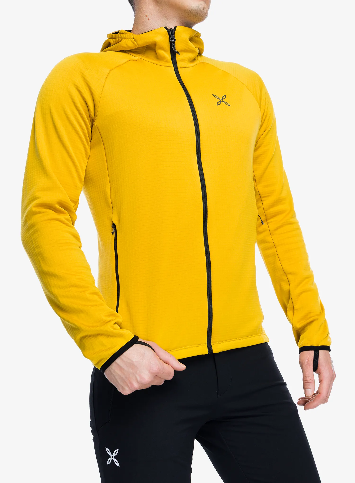 Fleecepullover Montura Fadis Grid Hooded Maglia - mustard