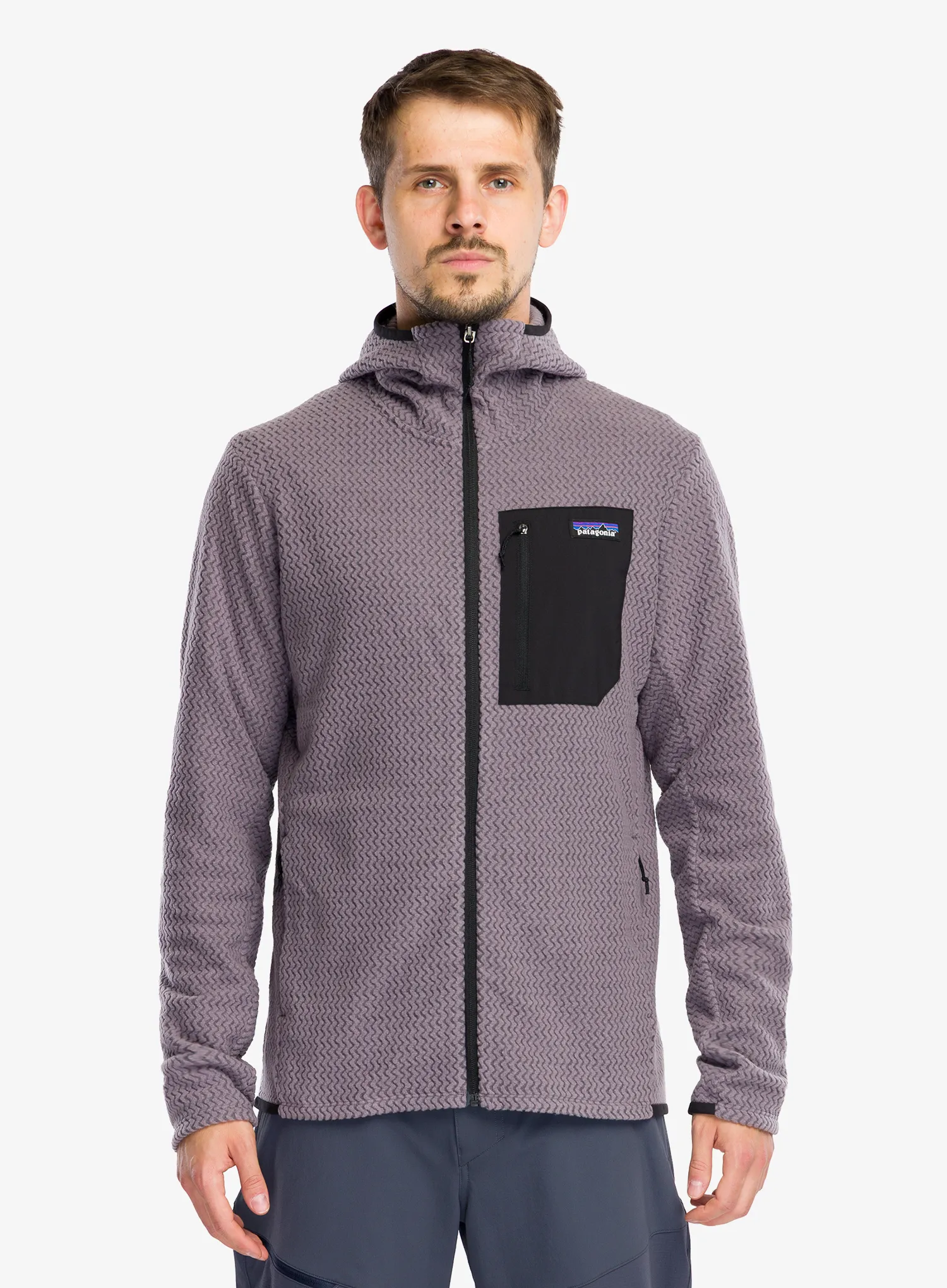 Fleecepullover Patagonia R1 Air Full-Zip Hoody - may grey