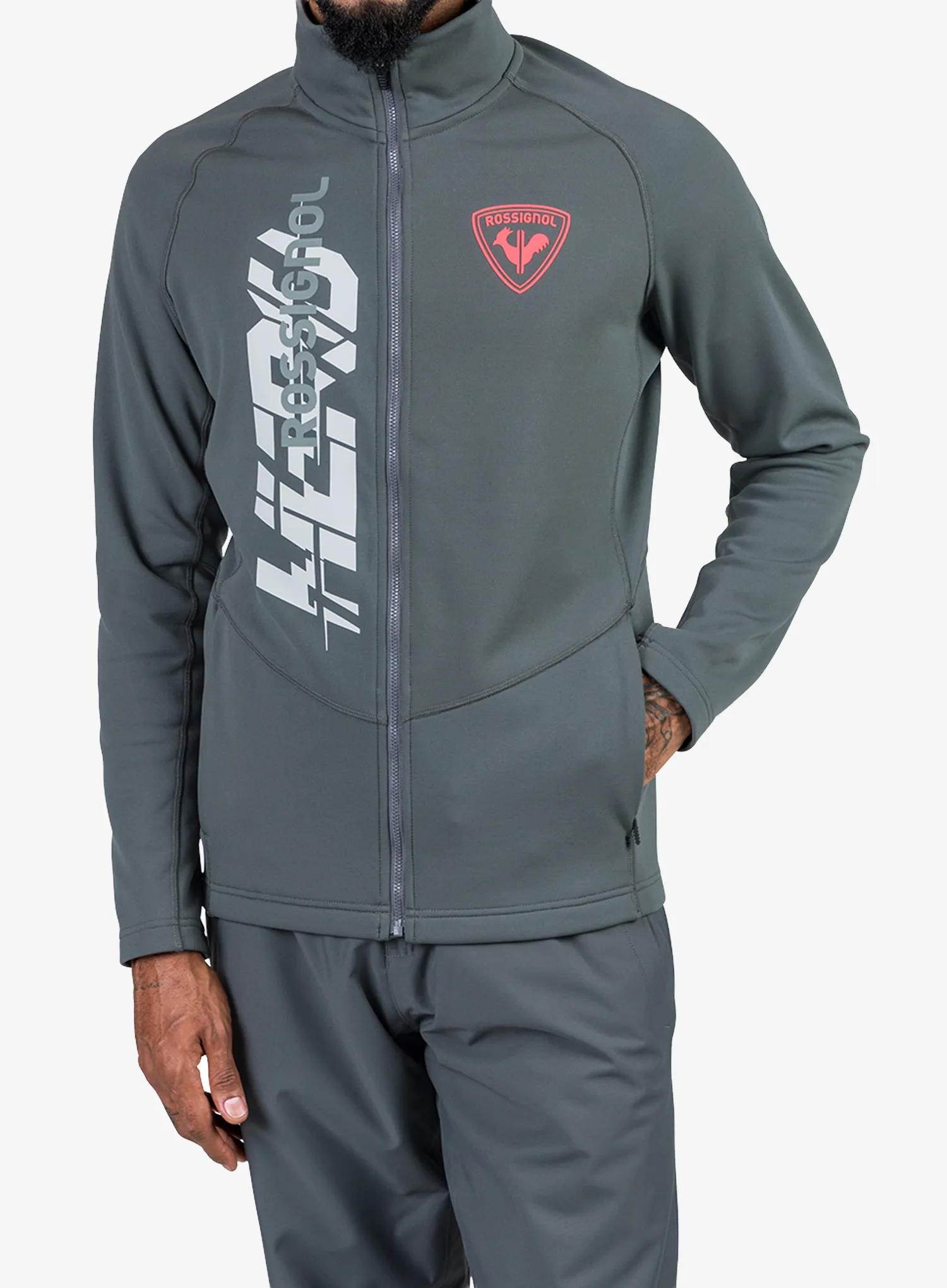 Fleecepullover Rossignol New Hero Classique Clim - onyx grey