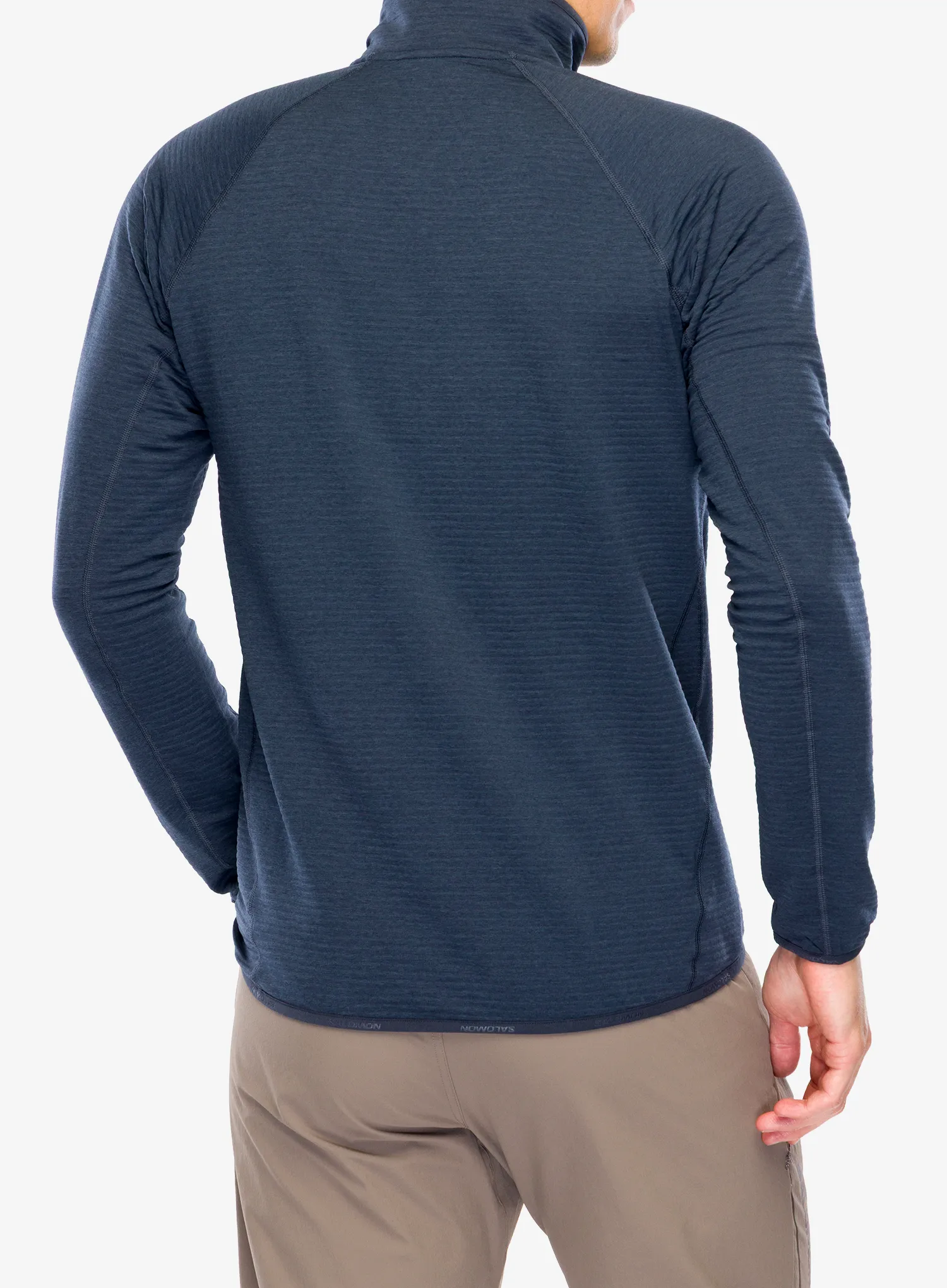 Fleecepullover Salomon Essential Lightwarm HZ - blue nights/blue