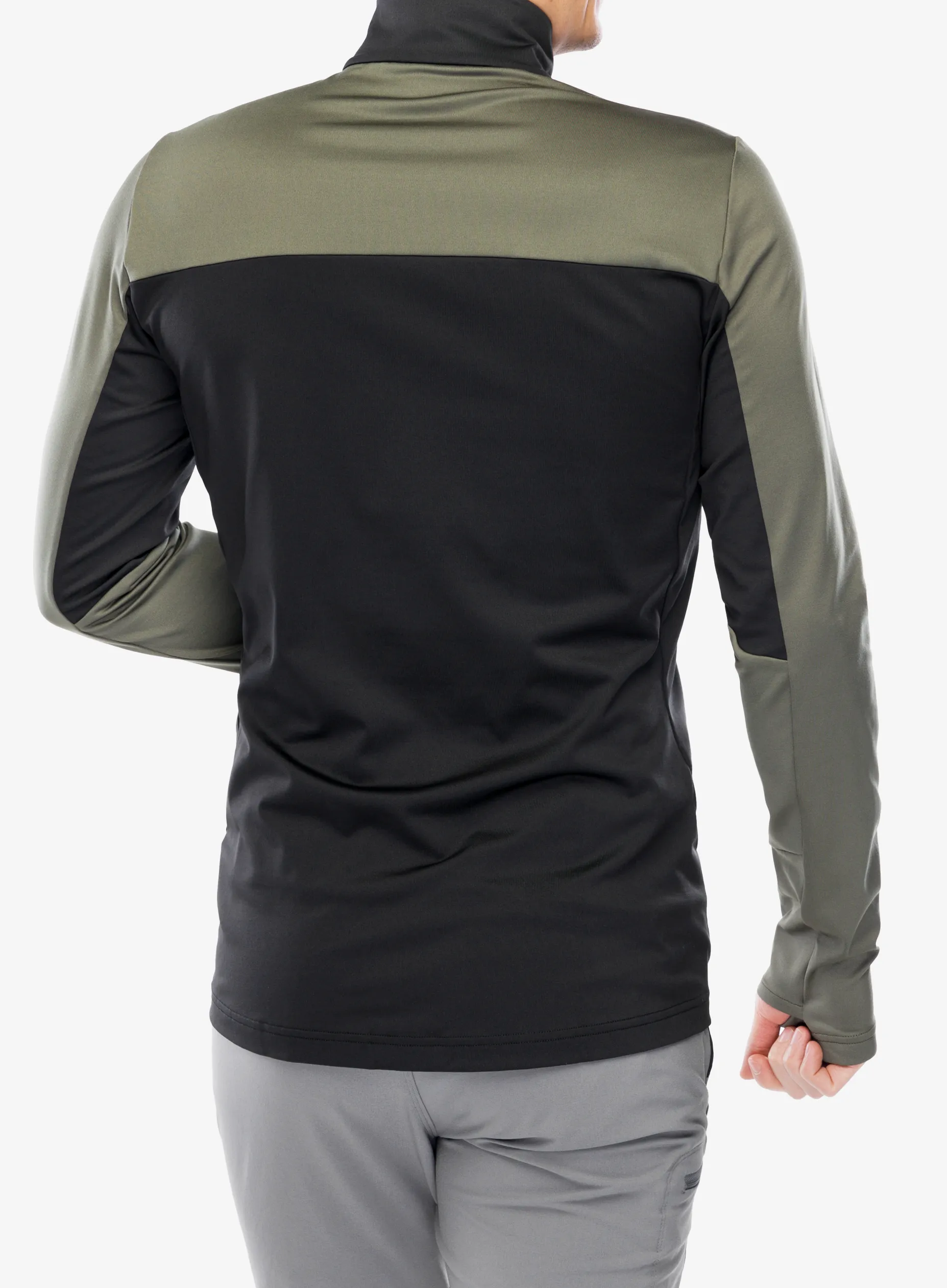 Fleecepullover Vaude Livigno Halfzip II - black/khaki