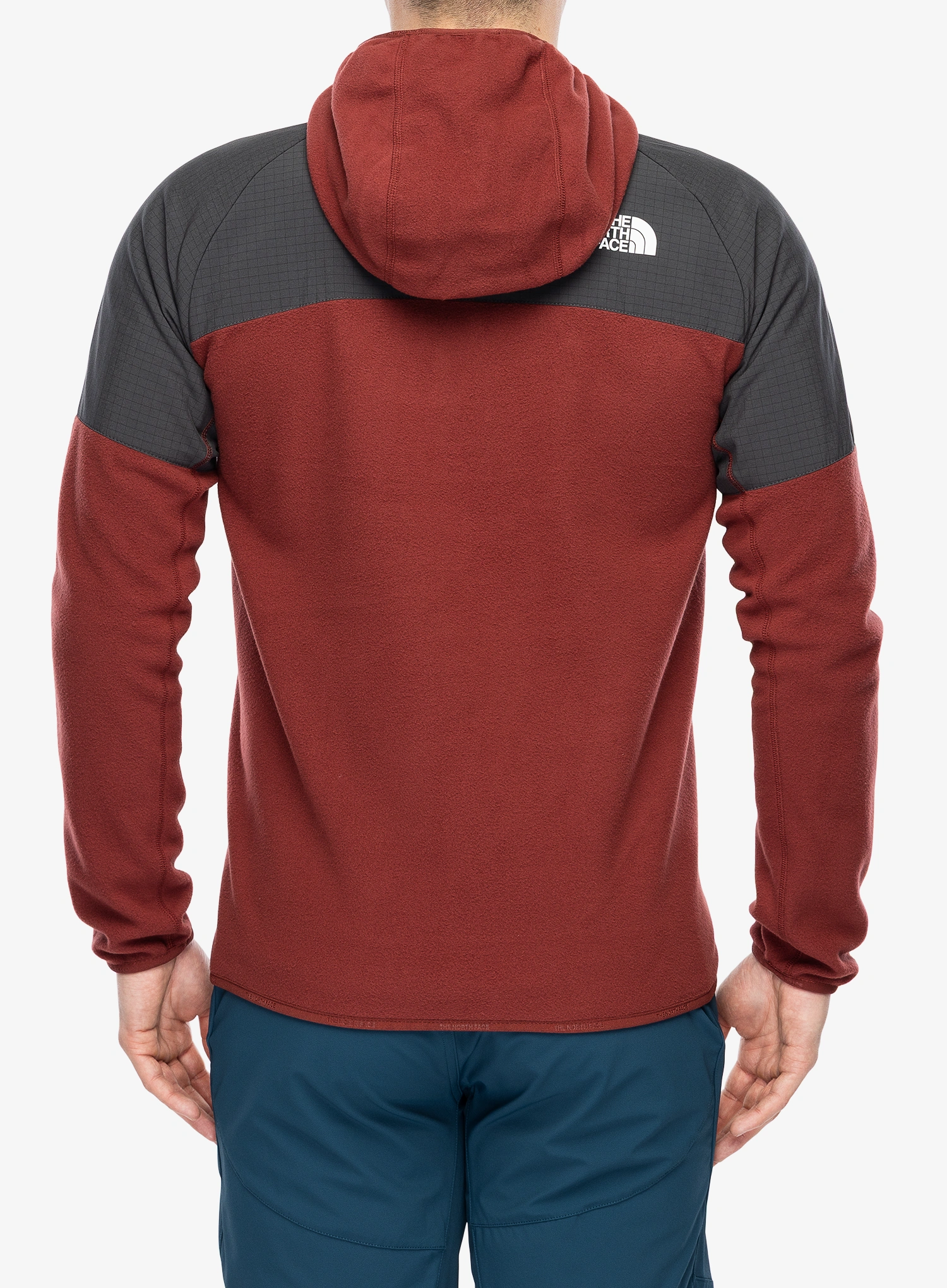 Fleece Hoodie The North Face Glacier Heavyweight Full Zip HD - sumac/asphalt grey