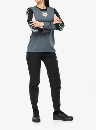 Radtrikot Damen Langarm Fox Defend LS Jersey Creation - deep cobalt